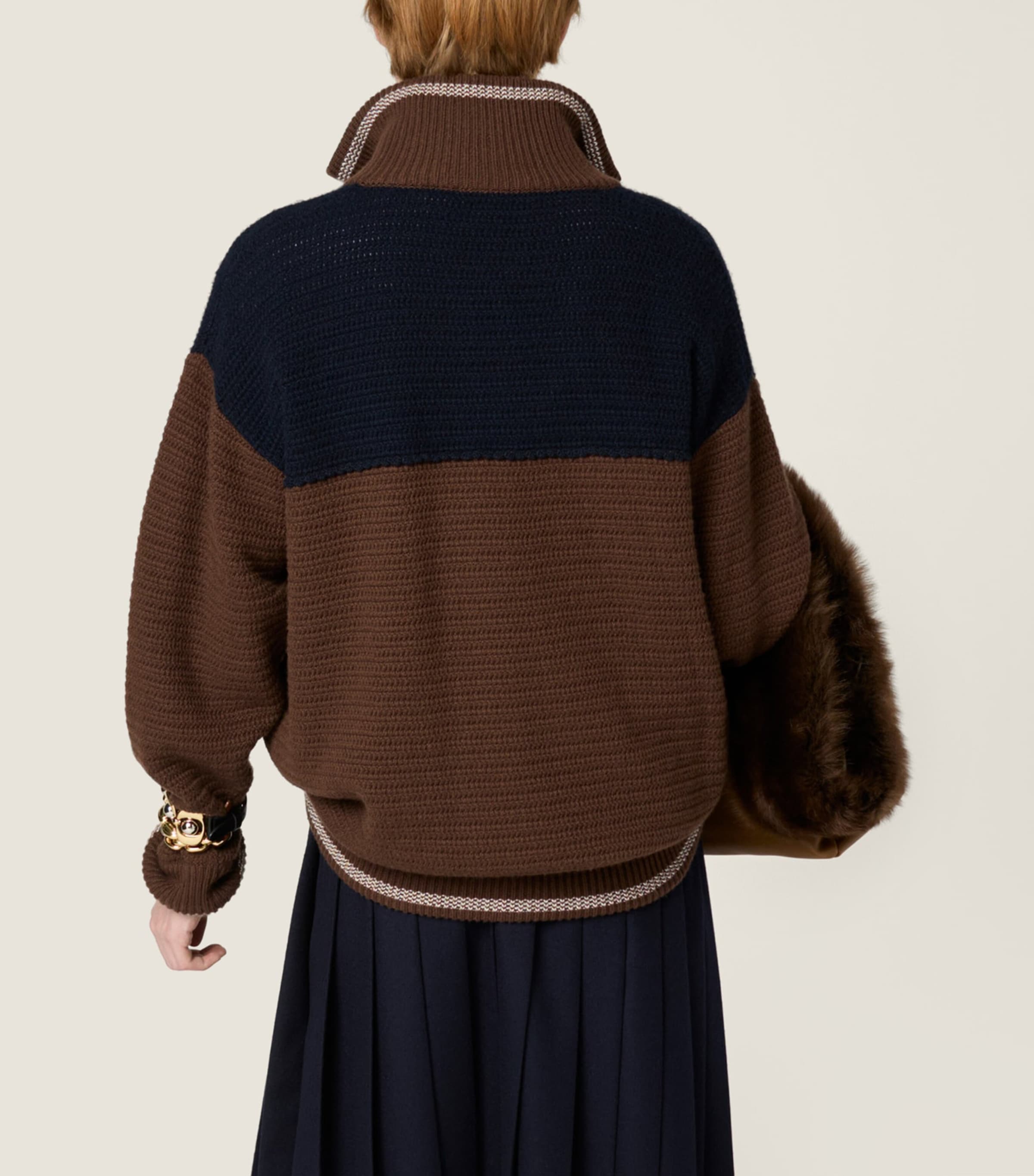 Cashmere Zip-Up Cardigan F0KGN Image 3