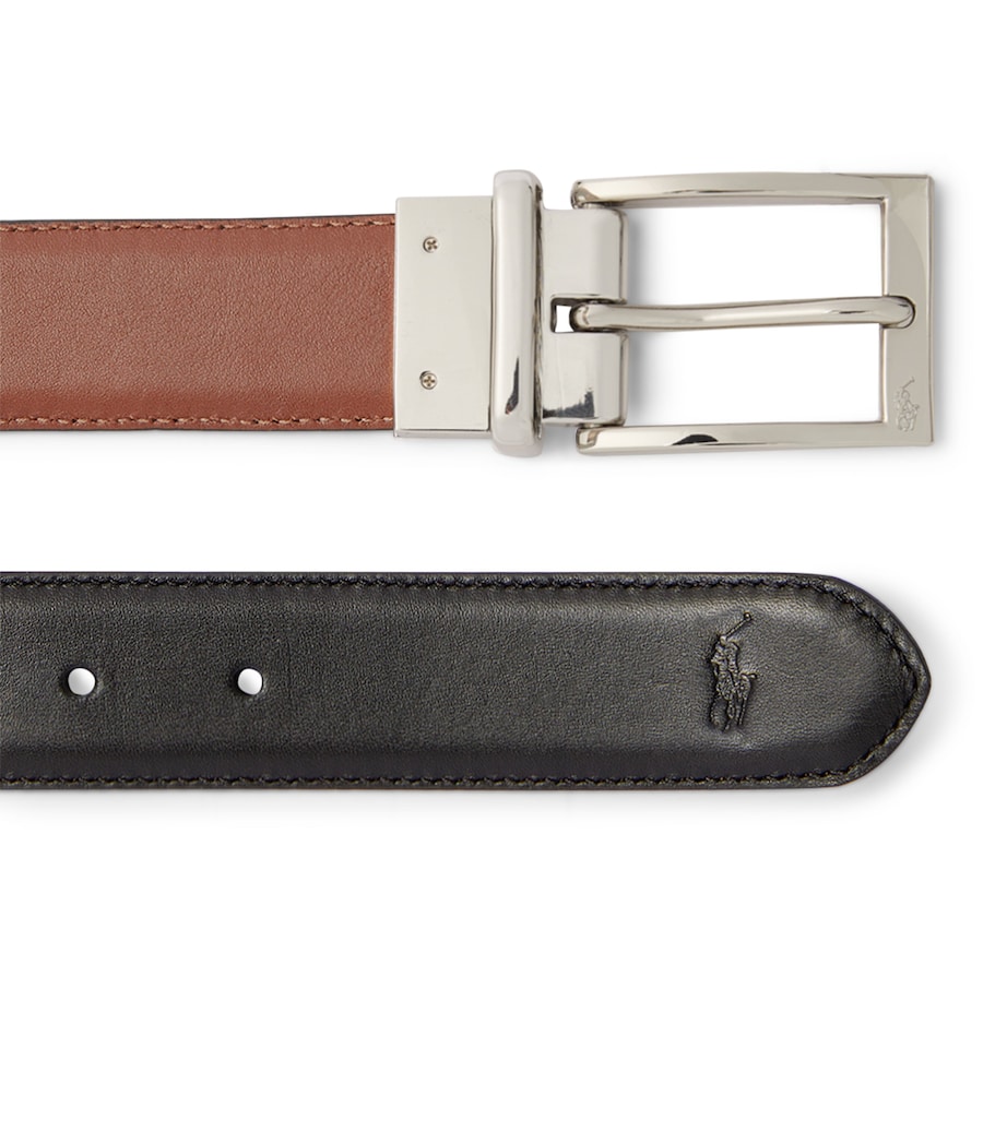 Leather Reversible Belt BLACK Image 2