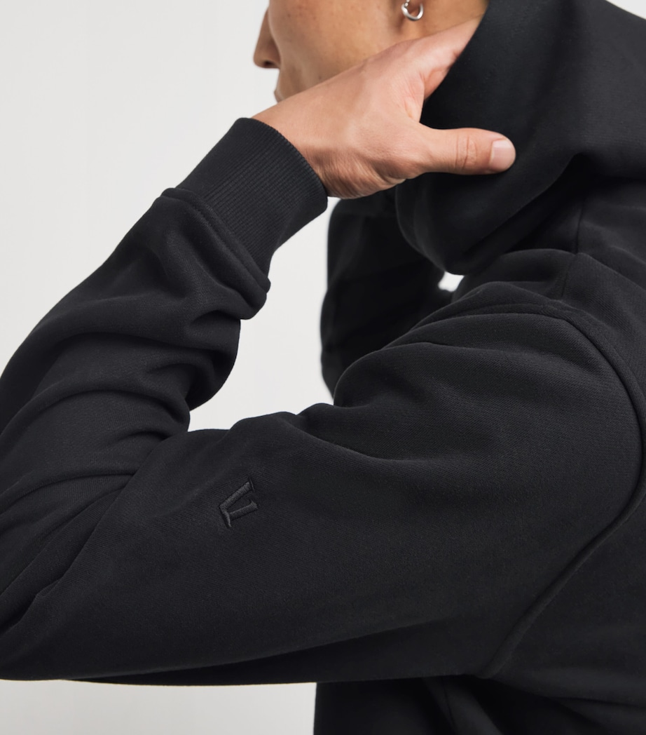 Cotton-Blend Seaside Pullover Hoodie BLK-BLACK Image 6