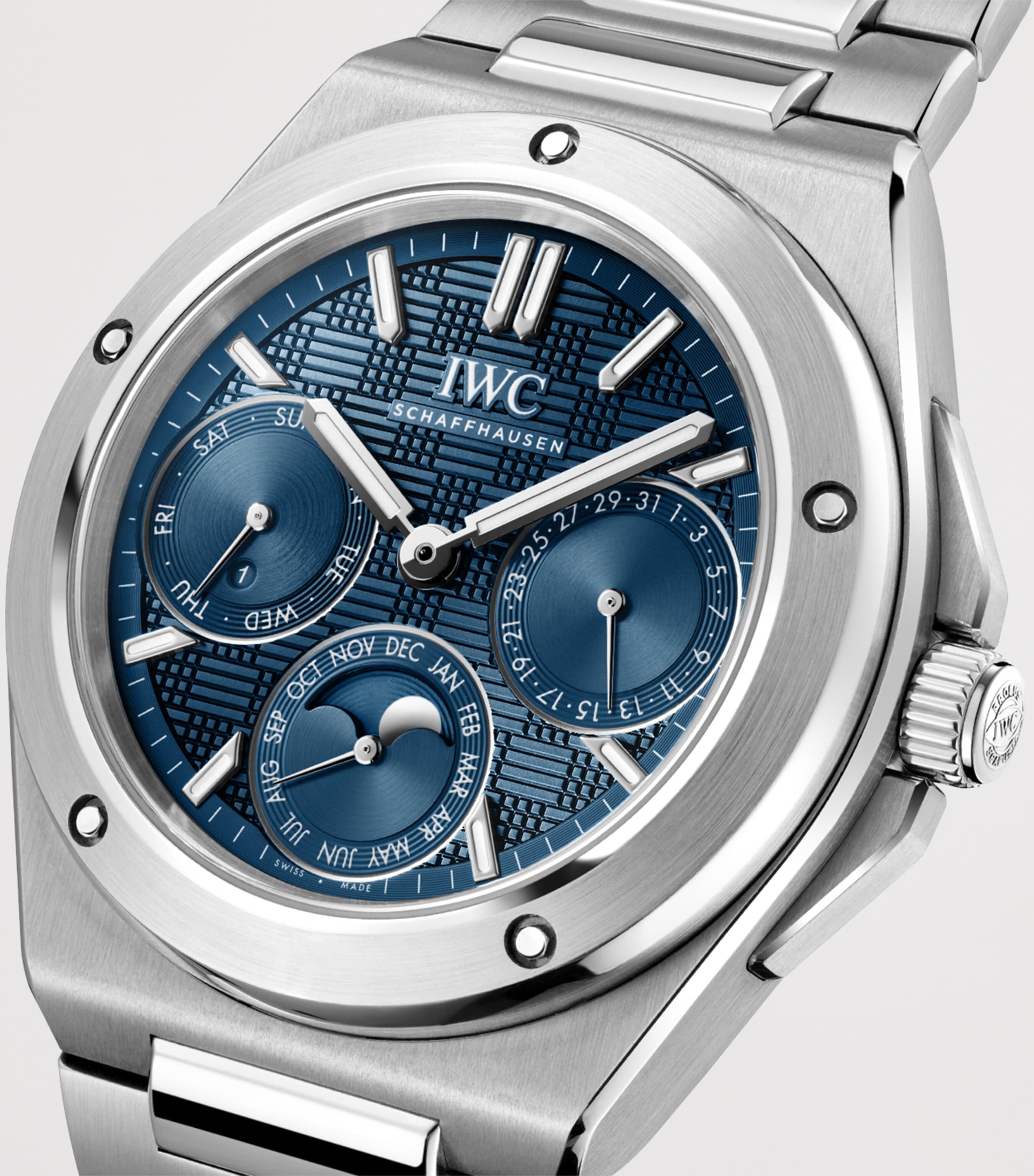 Stainless Steel Ingenieur Automatic Perpetual Calendar Watch 41.6mm BLUE Image 2