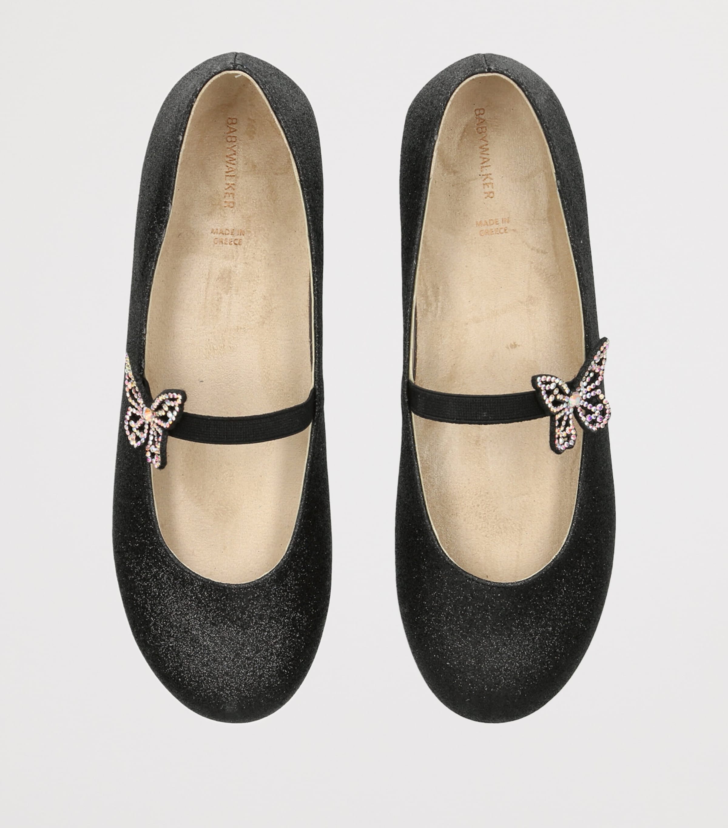 BabyWalker Sparkle Butterfly Ballet Flats Black Image 3