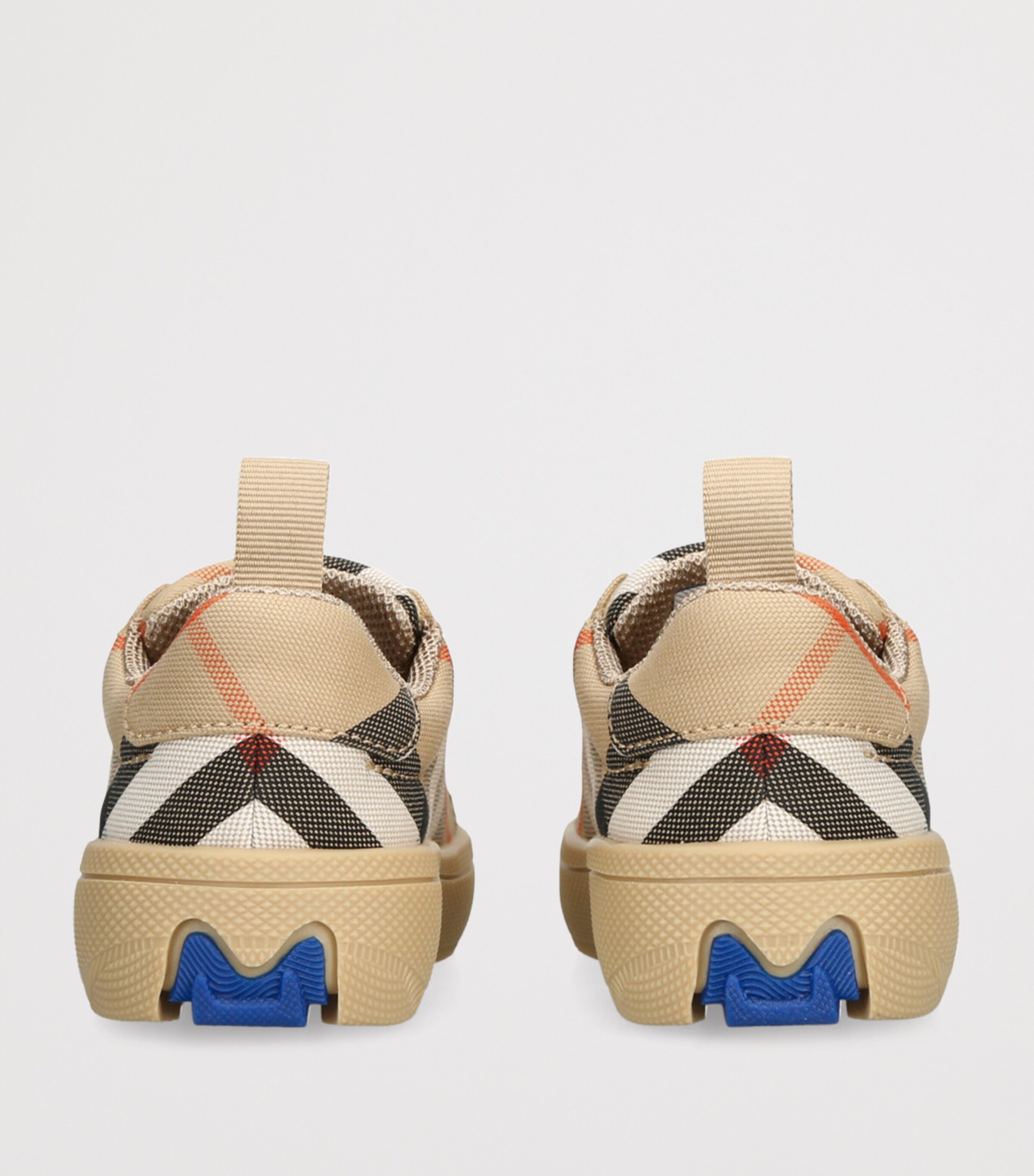 Burberry Kids Beige Cotton Check Sneakers | Harrods US