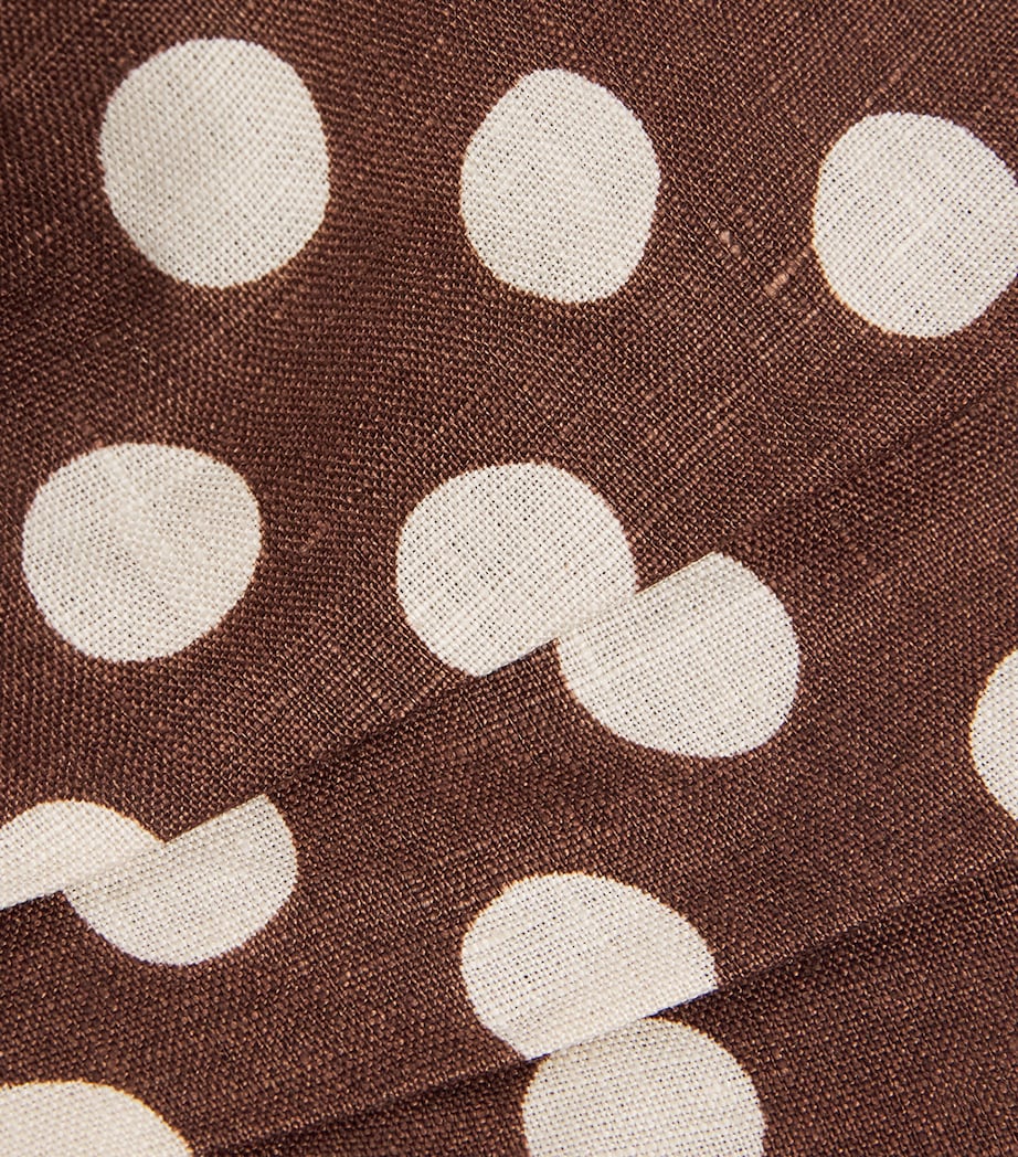Faithfull the Brand Brown Linen Polka-Dot Simona Maxi Dress | Harrods US Faithfull the Brand Brown Linen Polka-Dot Simona Maxi Dress | Harrods US