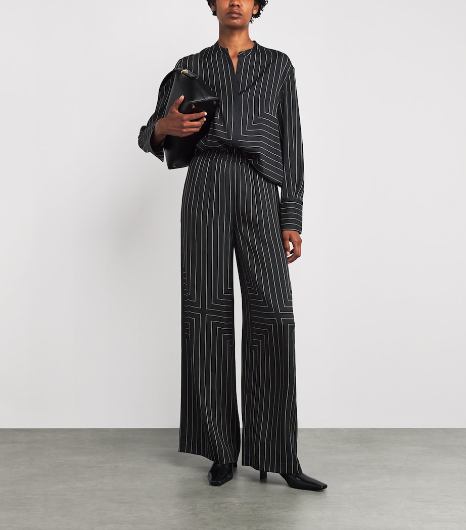 Geometric Print Hulin Trousers BLACK/AFFOGATO Image 2