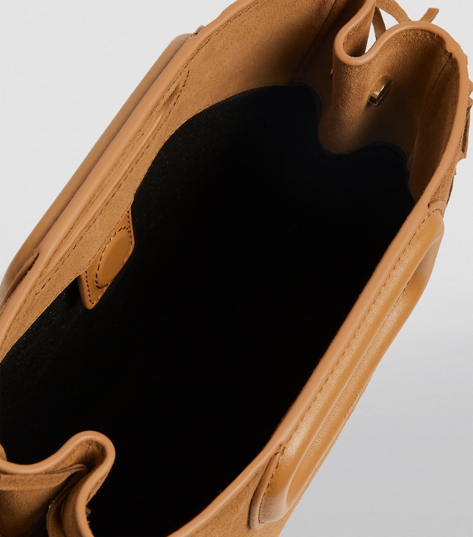 Suede M Top-Handle Bag CAMEL Image 5