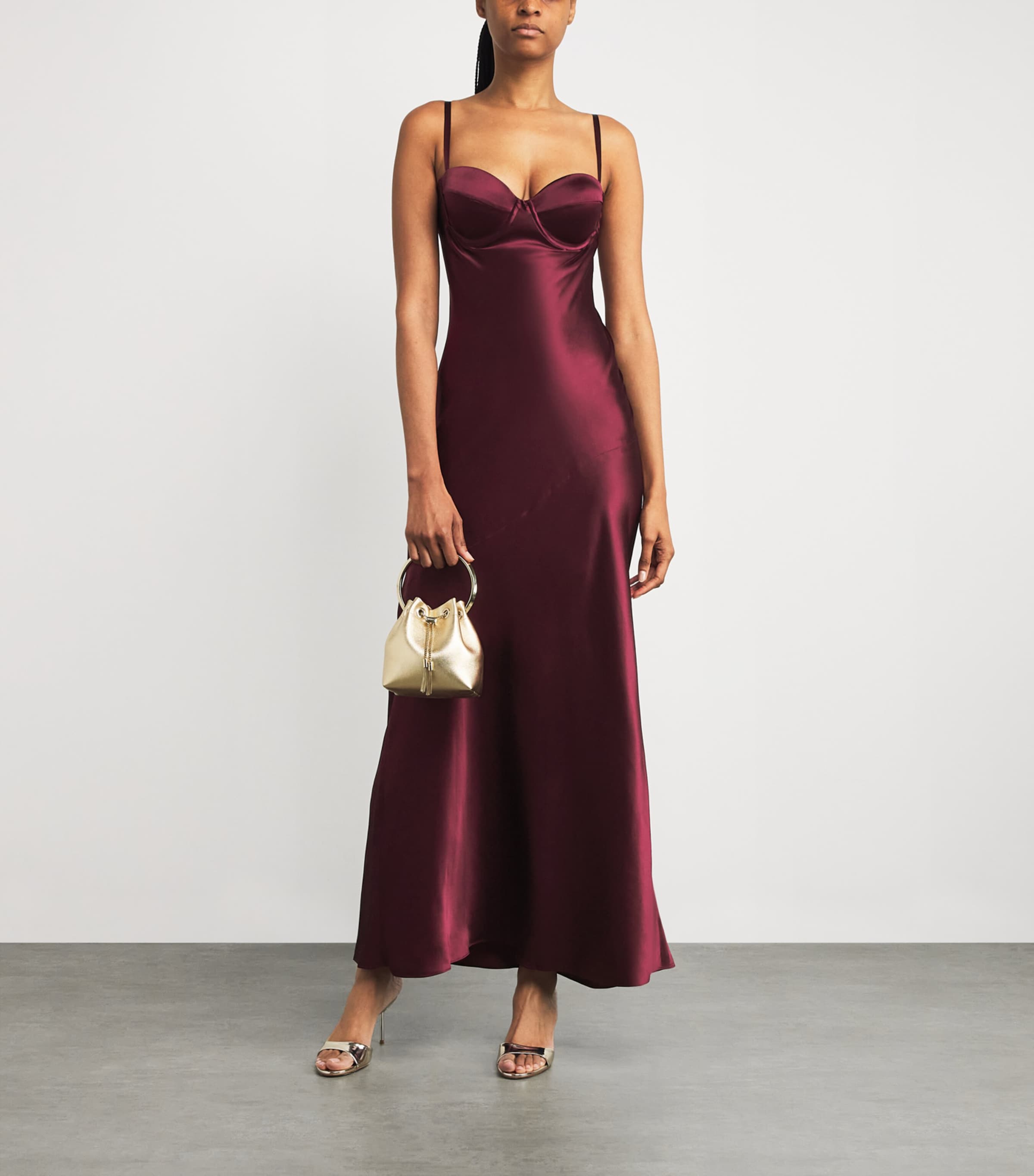 Silk Sayla Maxi Dress DARK PORT DKPO Image 2