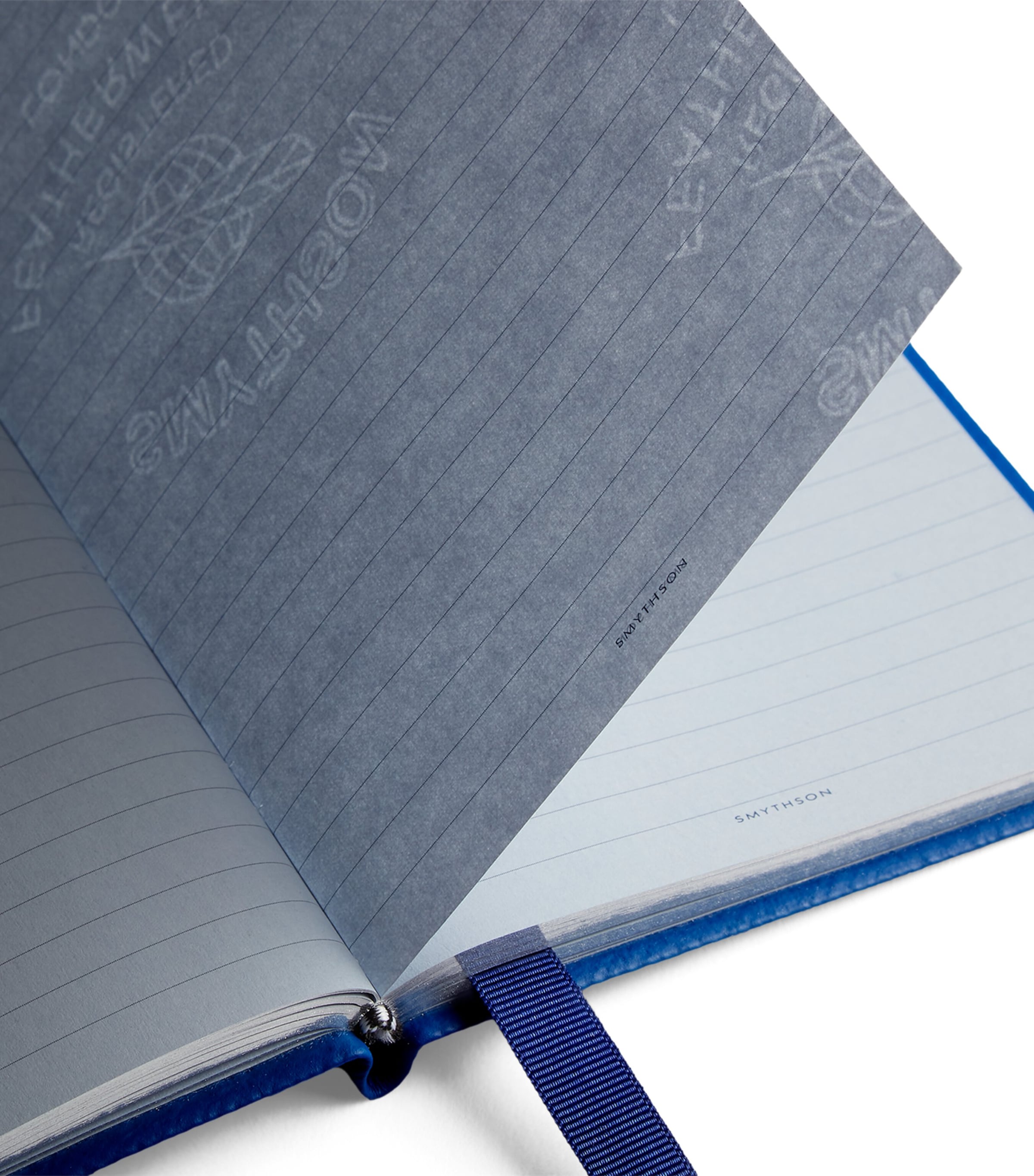Smythson Mara Leather Chelsea Notebook Cerulean Image 3
