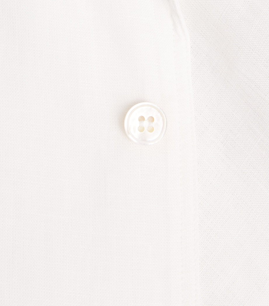 Studio Nicholson Mens Linen Relaxed Shirt Milk Image 6