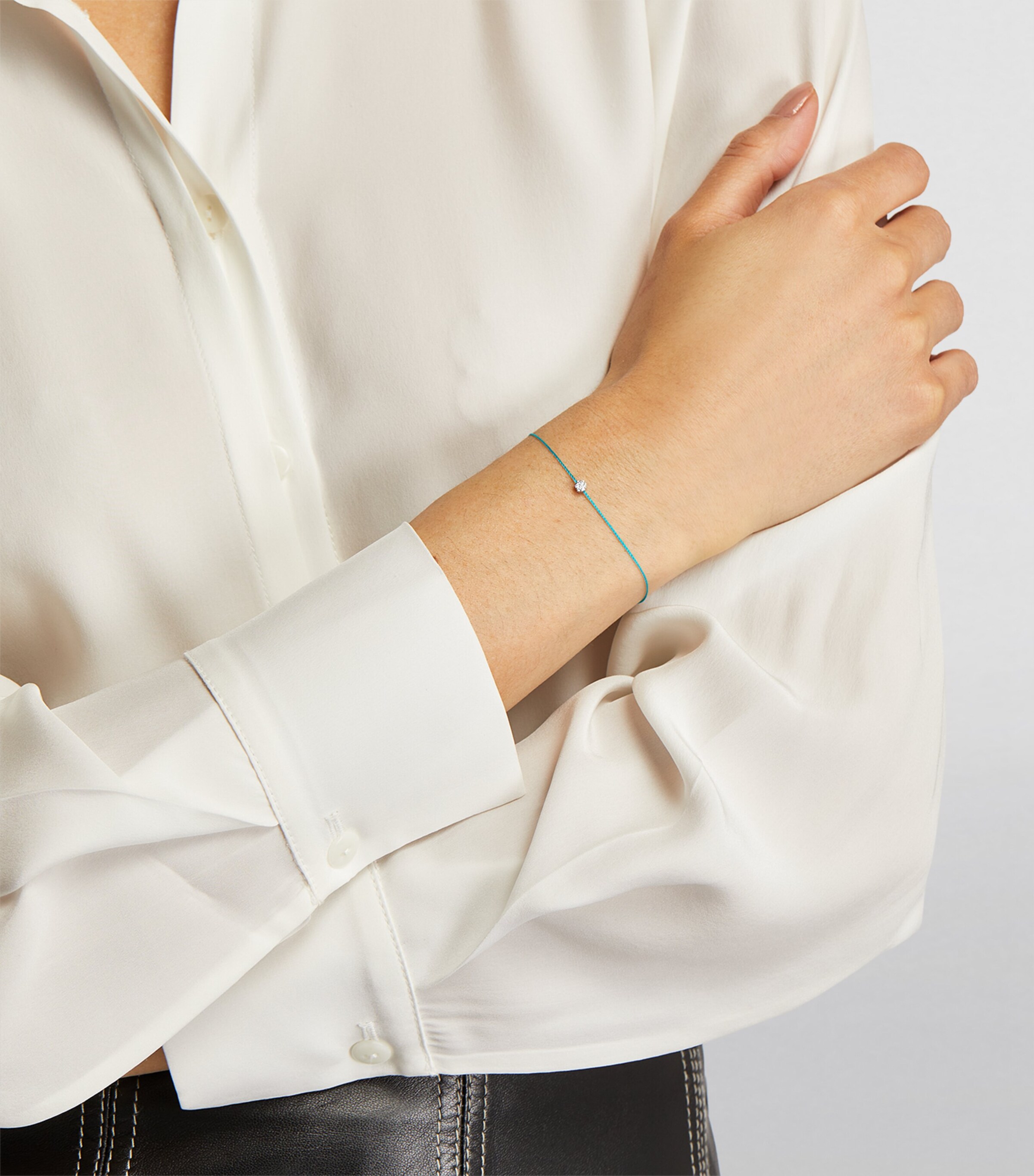 White Gold and Diamond Illusion Bracelet NEON TURQUOISE Image 3