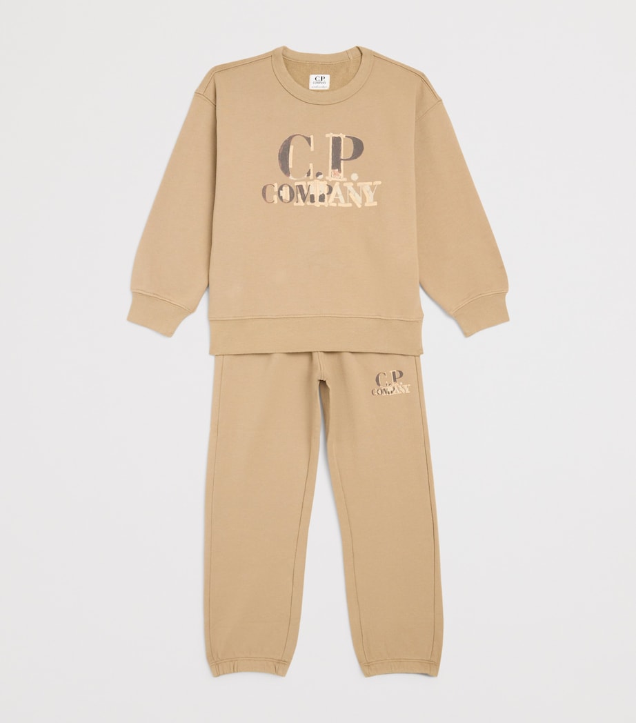 Cotton Logo Tracksuit (4-14 Years) 20273 - TAN Image 3