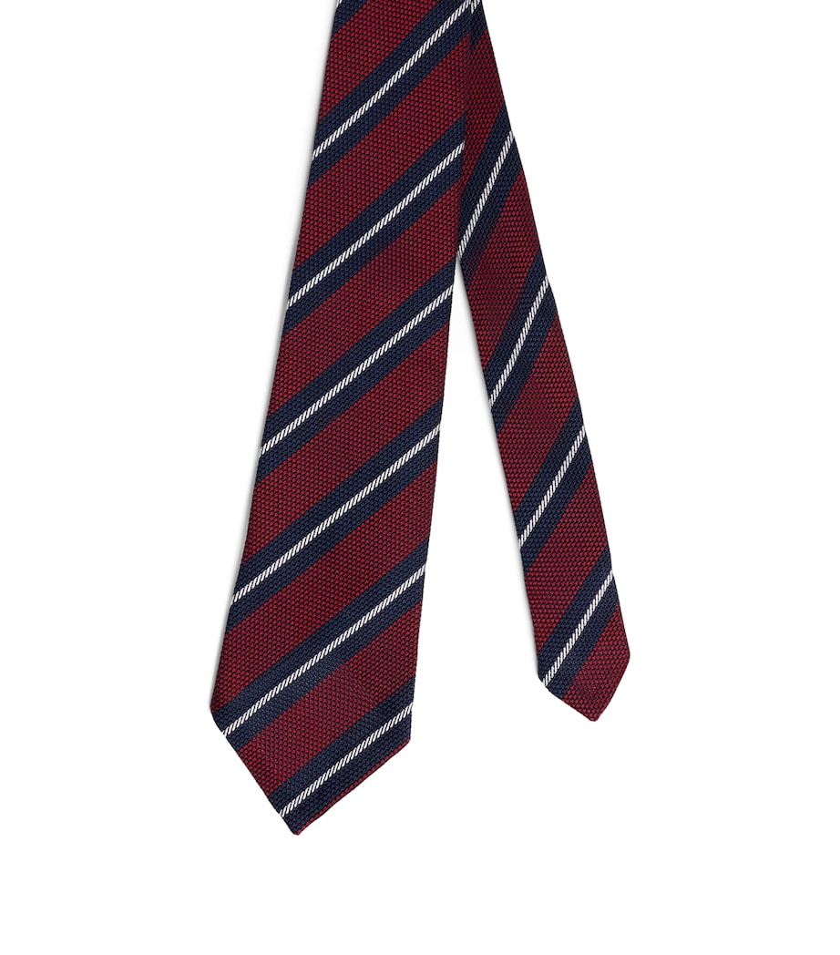 Dunhill Silk Grenadine Stripe Tie Image 1