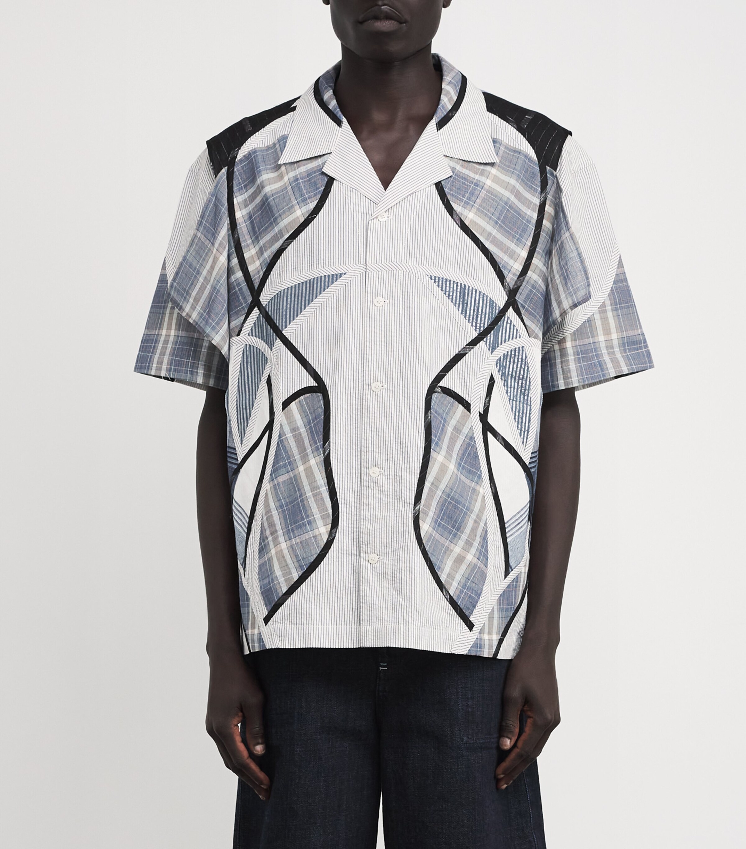 Tシャツ・カットソー CRAIG GREEN Craig Green Patchwork Shirt Blue Patchwork Shirt by Craig Green on Sale