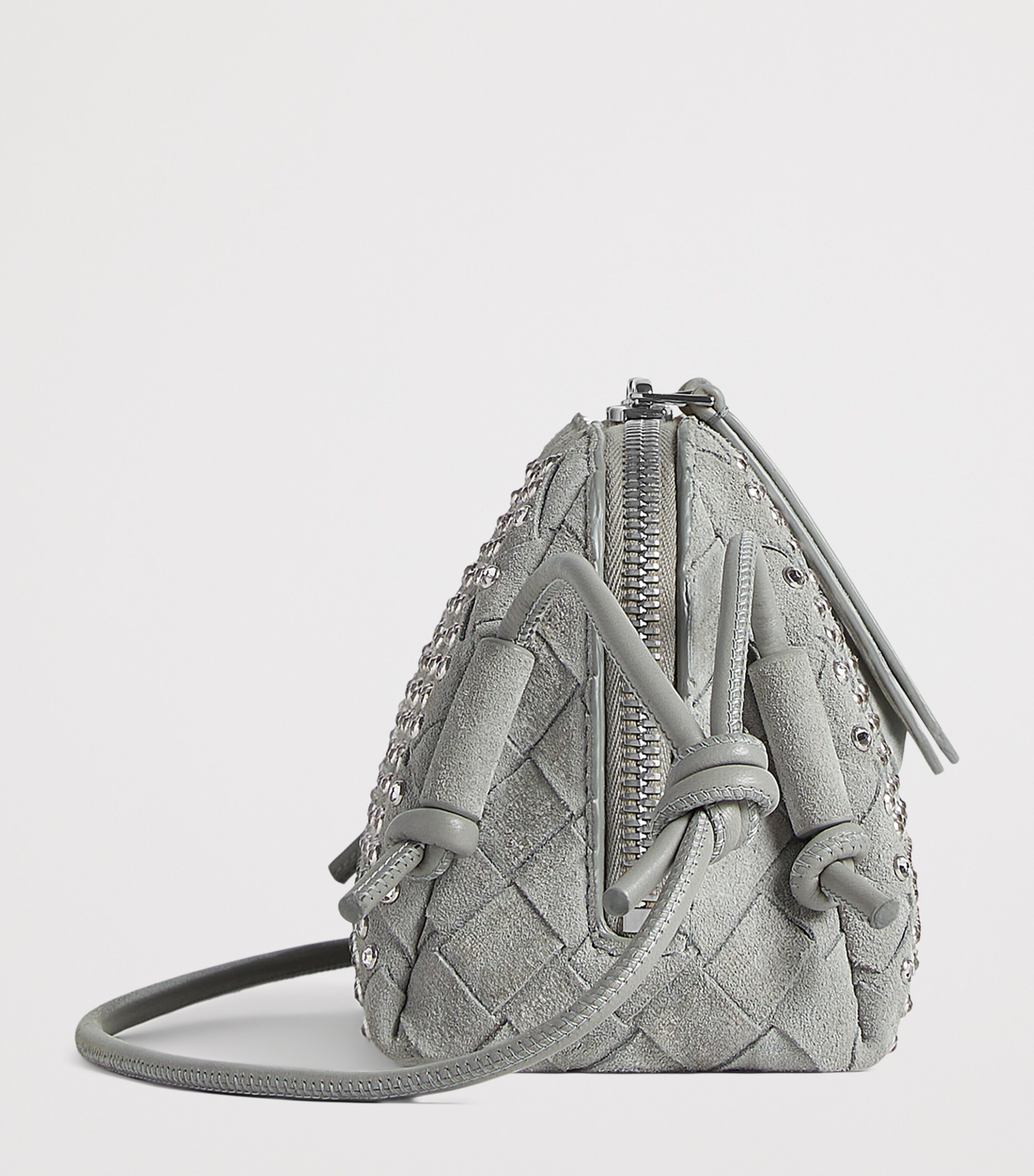 Bottega Veneta Suede Embellished Concert Pouch Image 4
