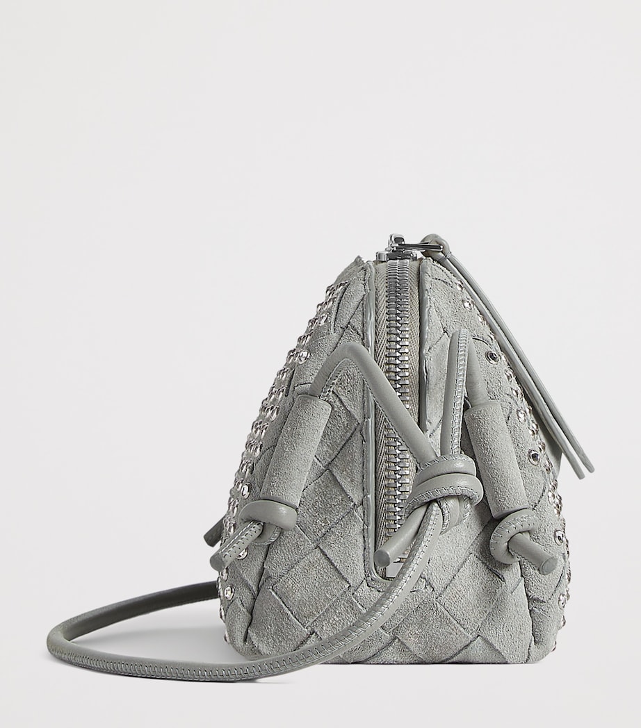 Bottega Veneta Suede Embellished Concert Pouch Image 4