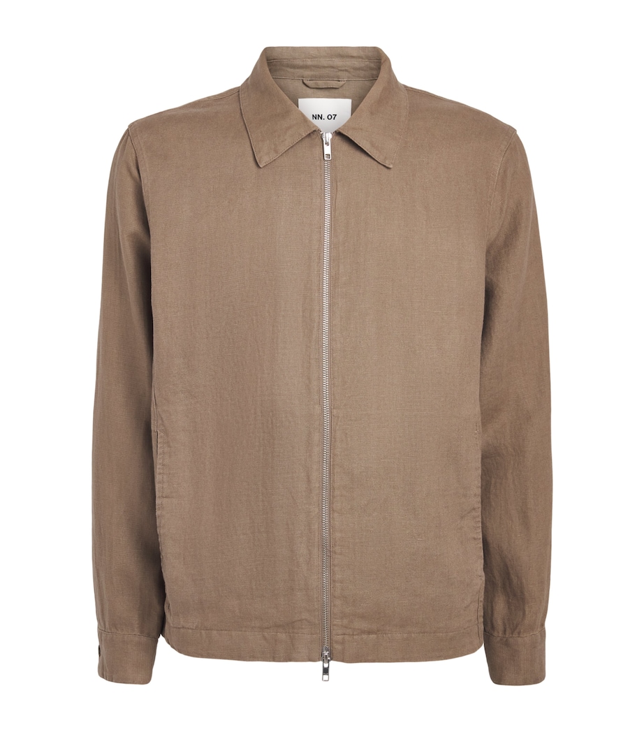 NN07 Mens Linen Alban Jacket Clay Mirage Image 1