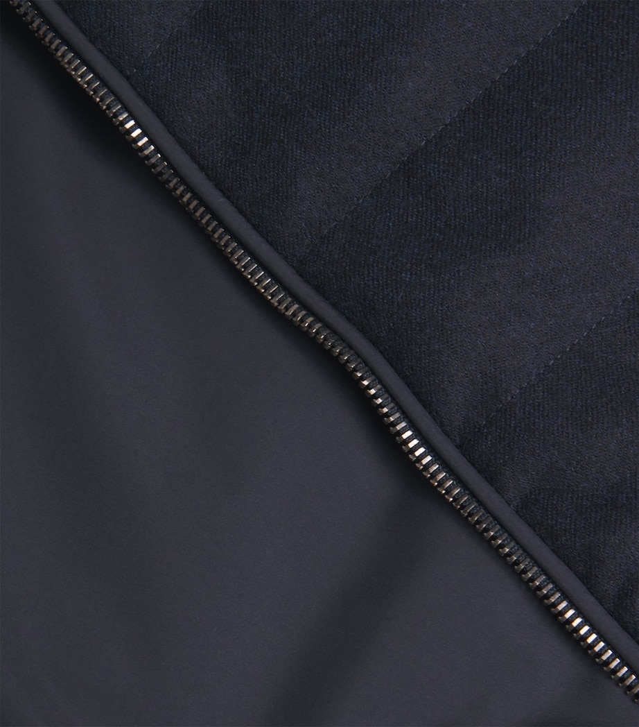 Virgin Wool Reversible Down Gilet 001/16 NAVY Image 5