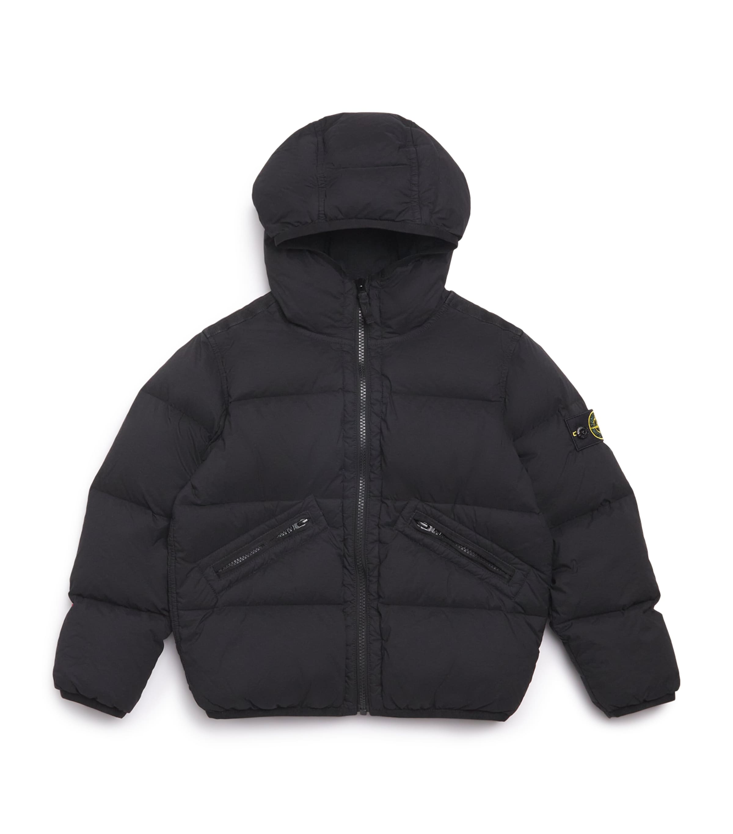 Stone Island Down-filled Puffer Jacket In Black