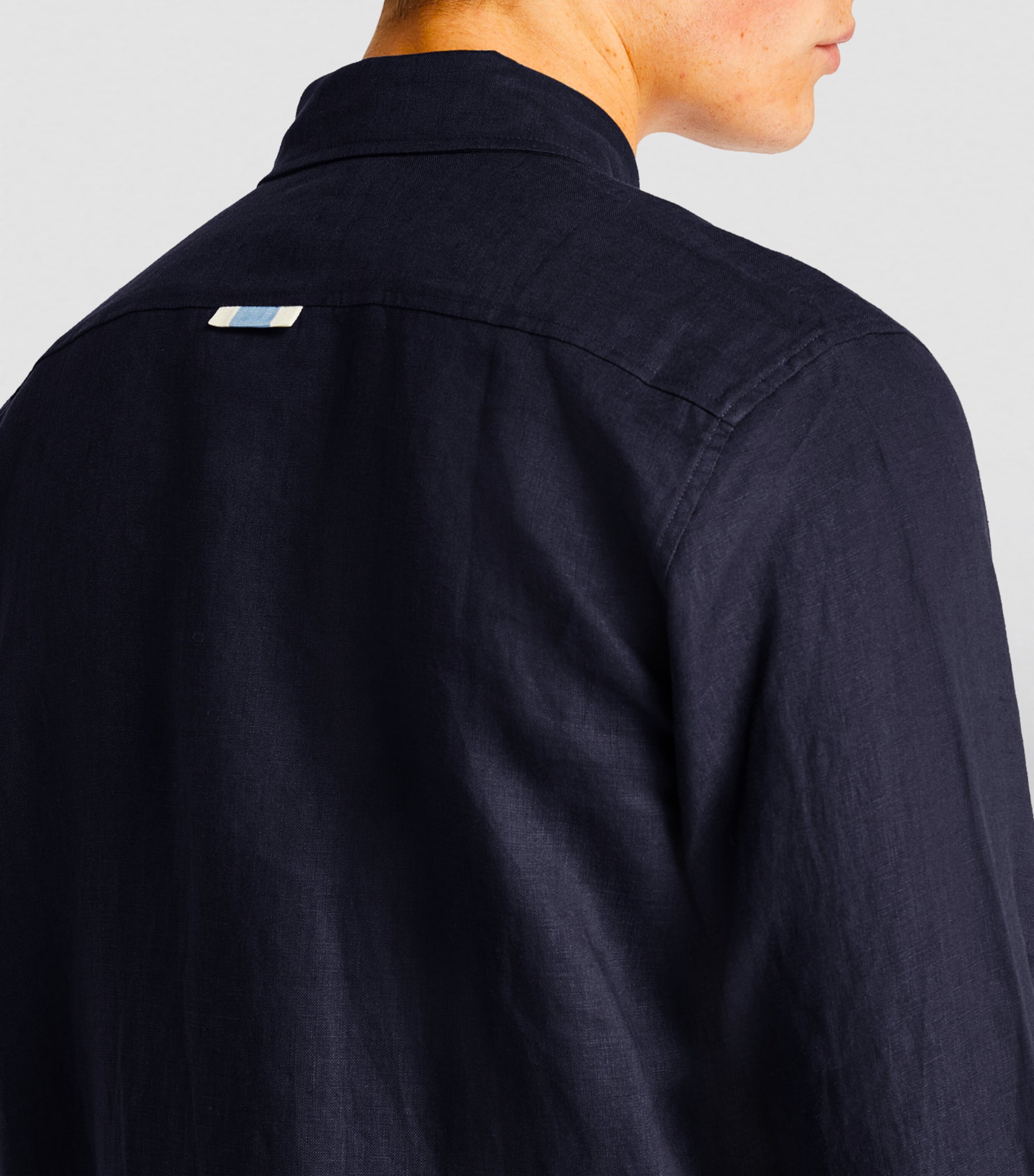 Linen Shirt NAVY- 12 Image 6