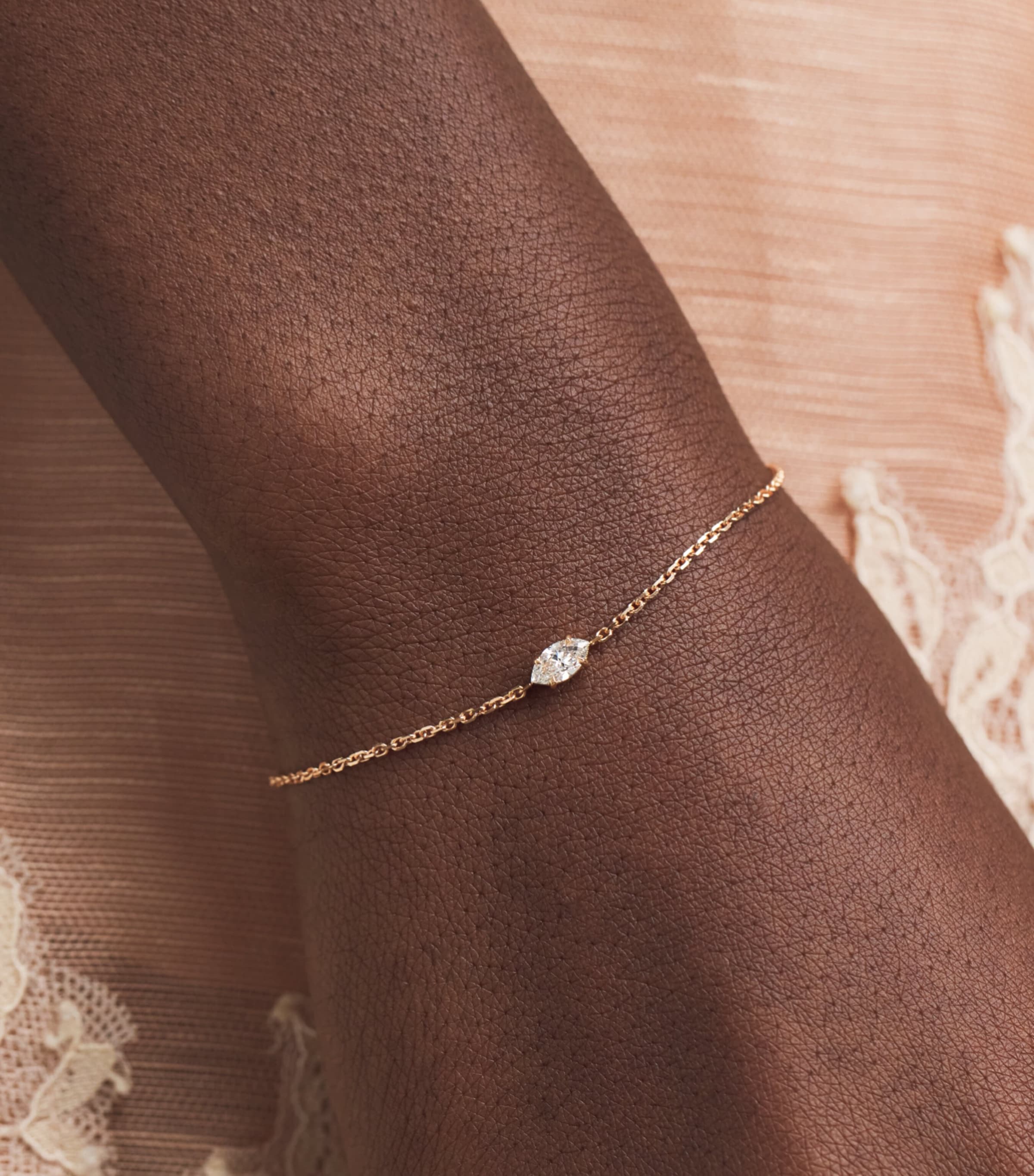 Anita Ko Rose Gold and Diamond Chain Bracelet Rose Gold Image 2