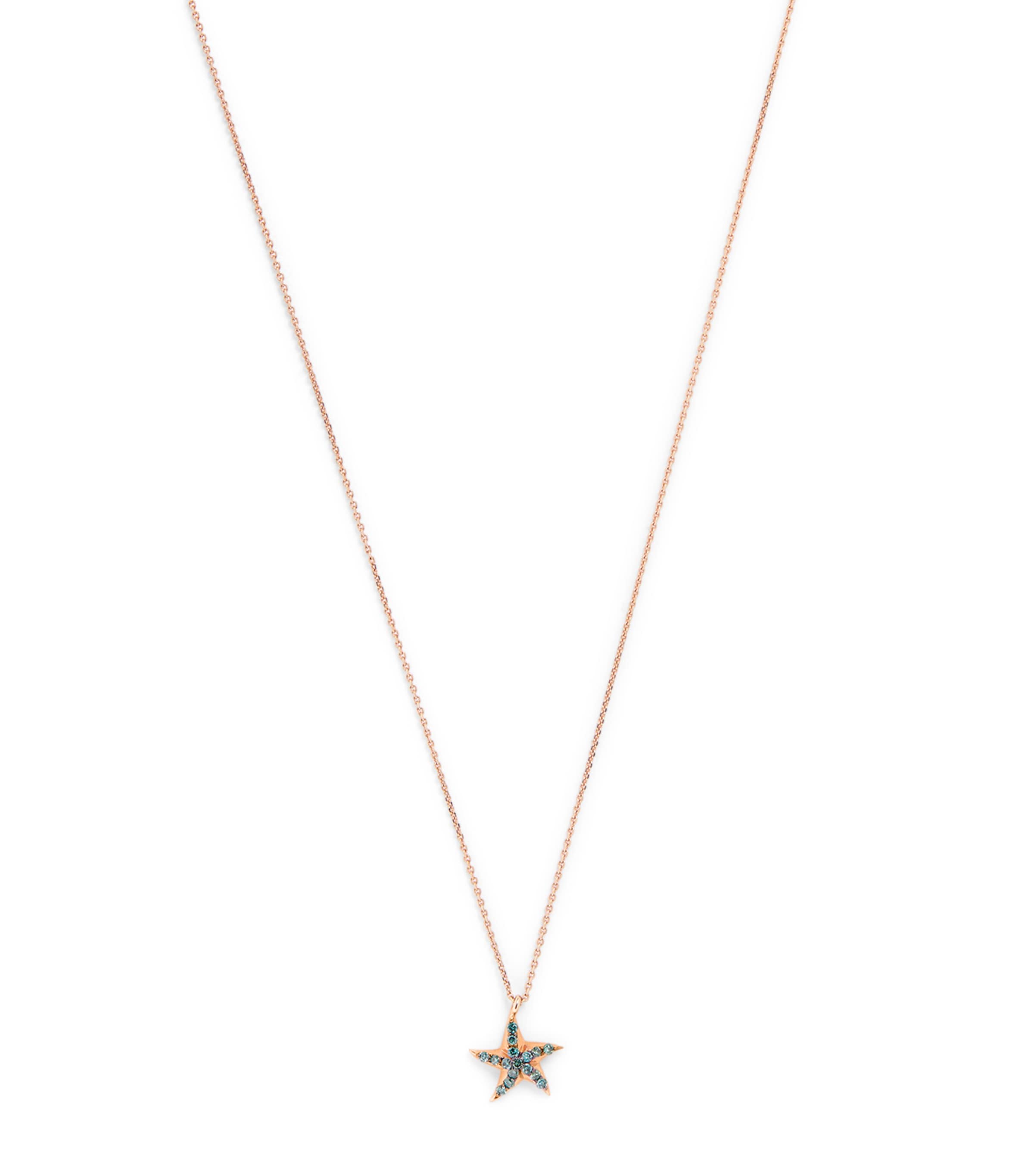 Rose Gold and Diamond Starfish Necklace ROSE GOLD Image 1