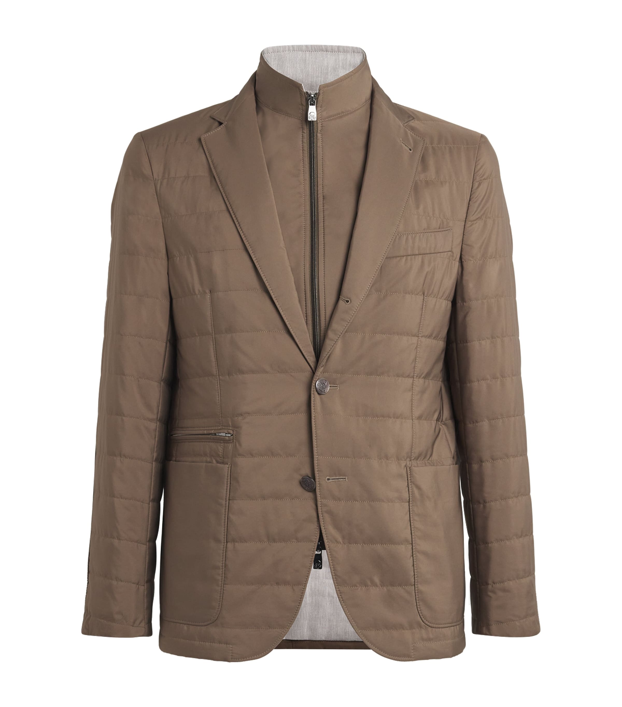 Technical Quilted Blazer 034 NATURAL / BEIGE Image 1