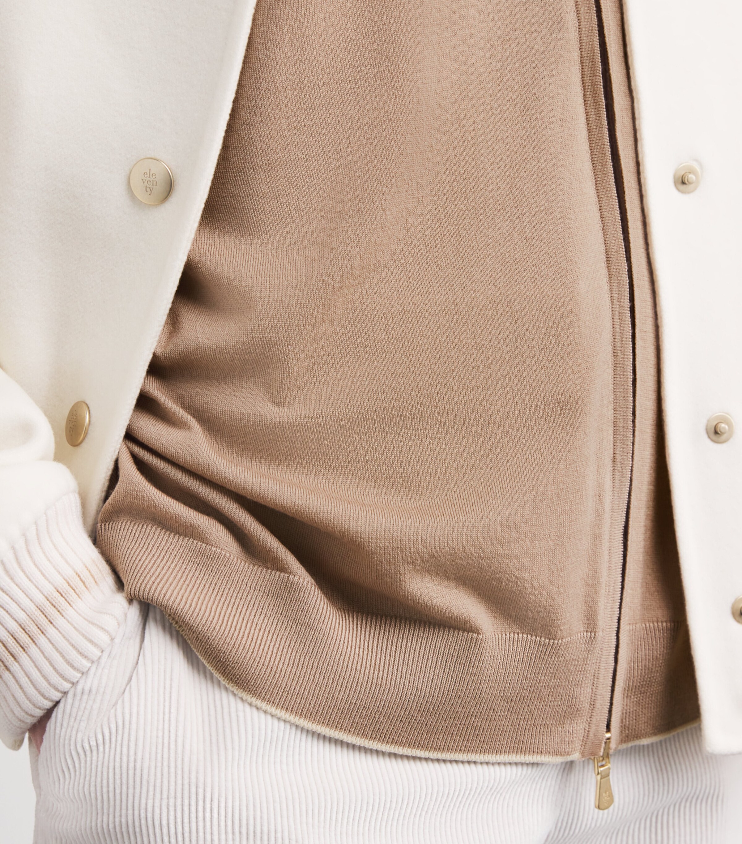 Wool Zip Hoodie CAMMELLO, SABBIA Image 6