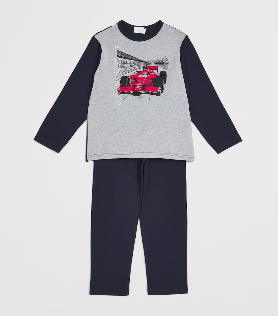 Story Loris Micromodal F1 Print Pyjama Set (3-14 Years) Grigio Melange Image 3