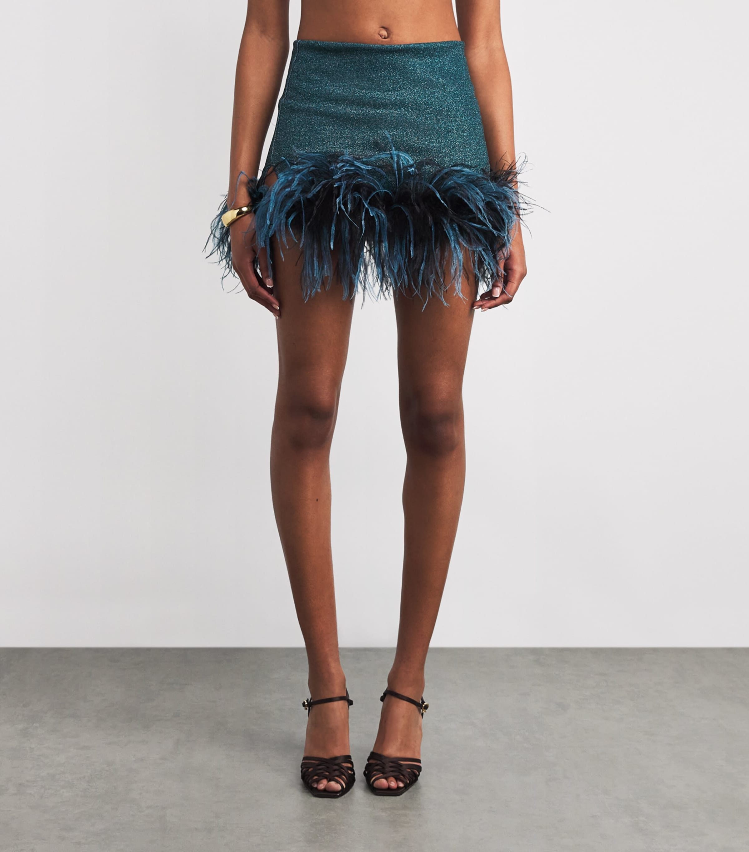 Lumière Plumage Mini Skirt PEACOCK Image 3