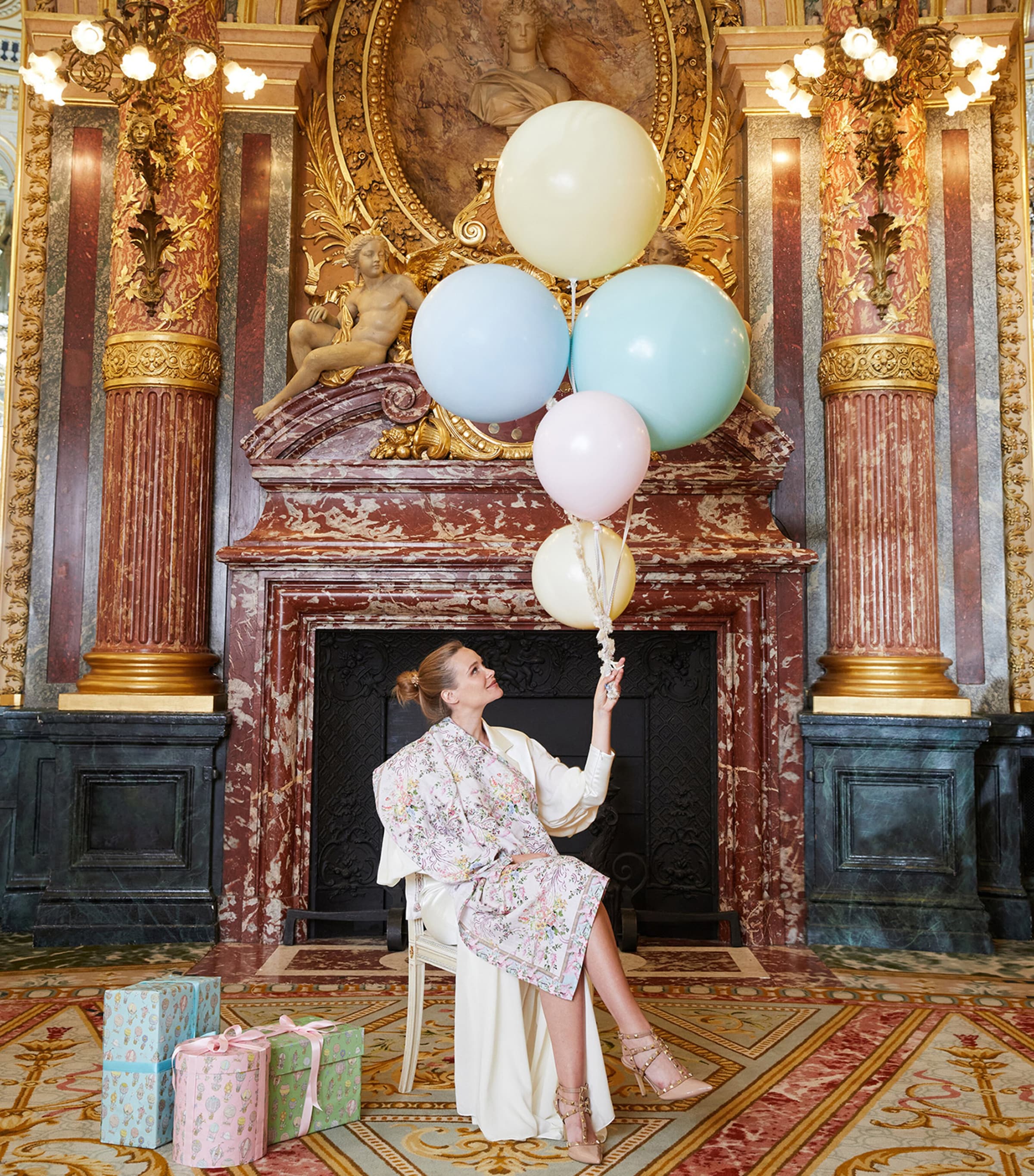 Cotton Marie Antoinette Swaddle MULTI Image 3