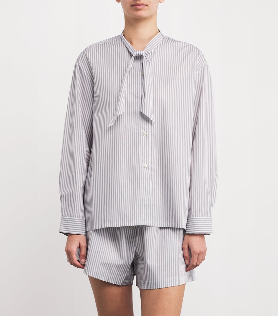 Cotton Yoshi Pyjama Shirt PARCHMENT/PINOT Image 3