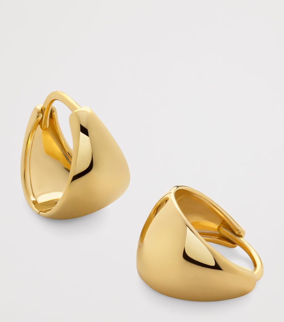 Gold Vermeil Tapered Huggie Earrings 18K GOLD VERMEIL Image 2