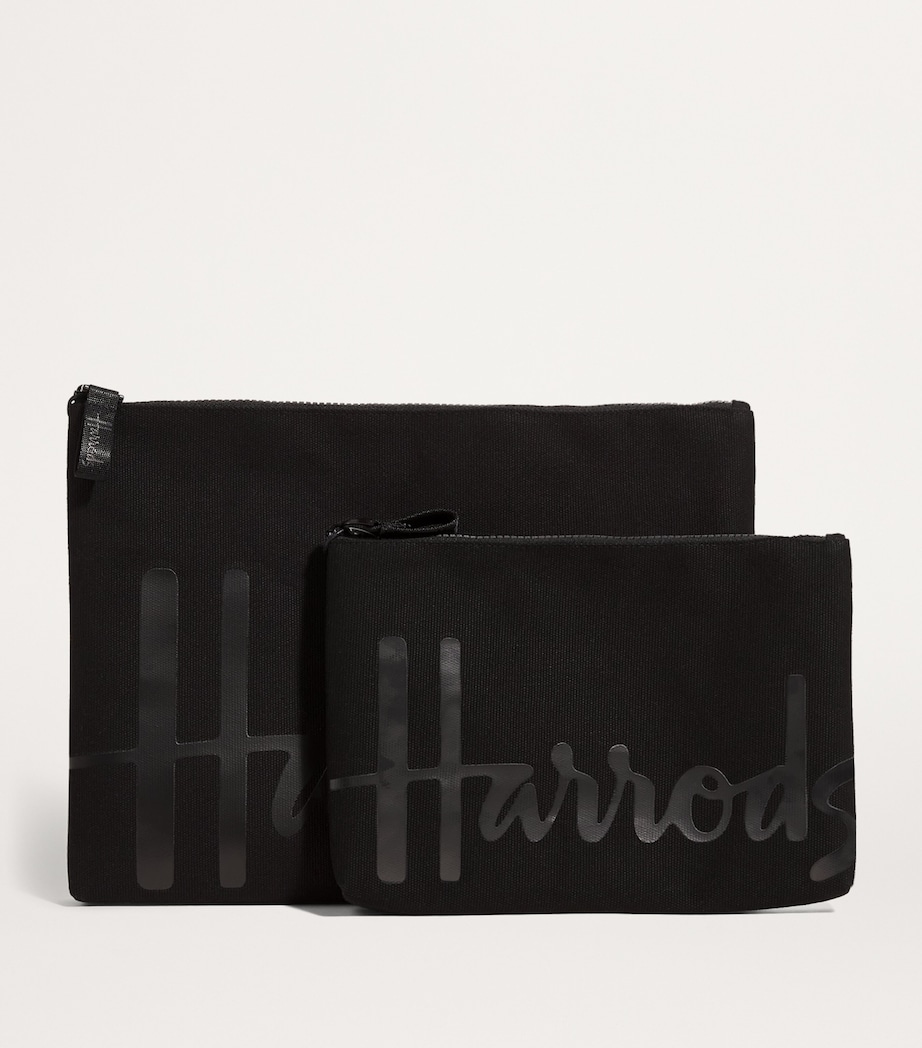 Large Cotton Logo Pouch BLACK Image 3