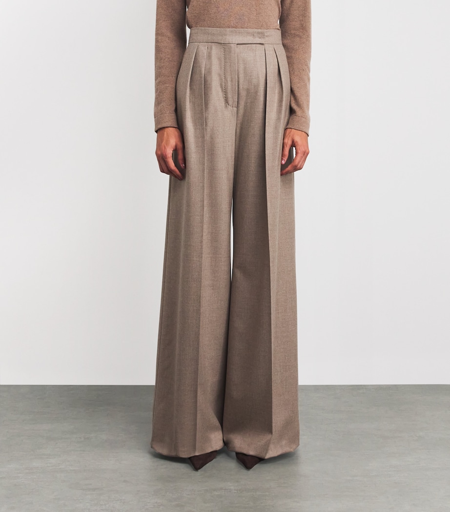 Stretch-Cashmere Wide-Leg Trousers TURTLEDOVE Image 3