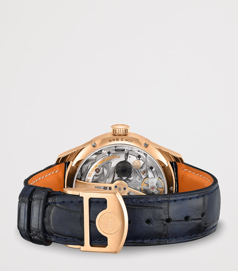 Yellow Gold Portugieser Perpetual Calendar Watch 44mm BLUE Image 4