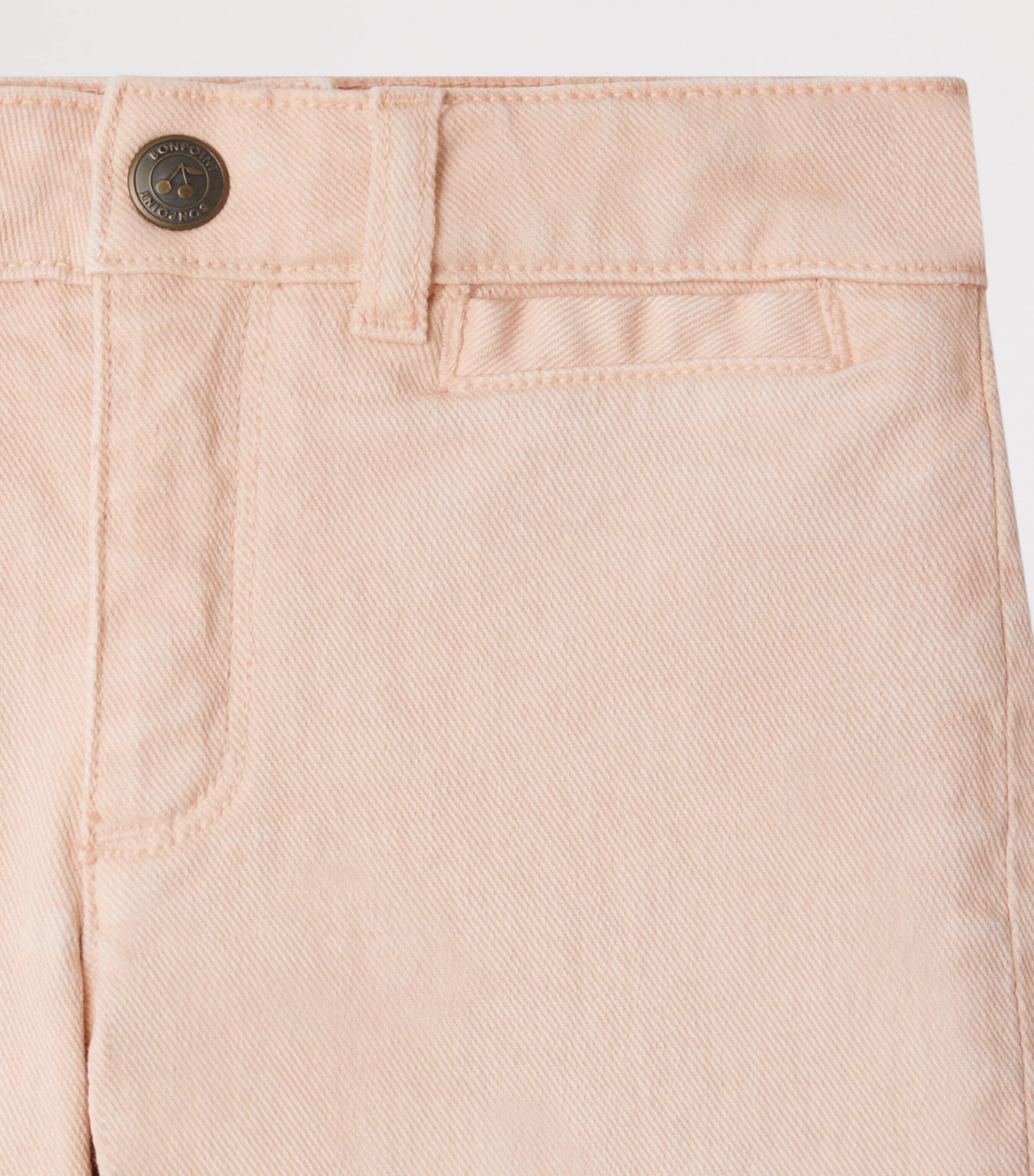 Organic Cotton Flared Gersande Trousers (10-14 Years) ROSE PALE Image 3