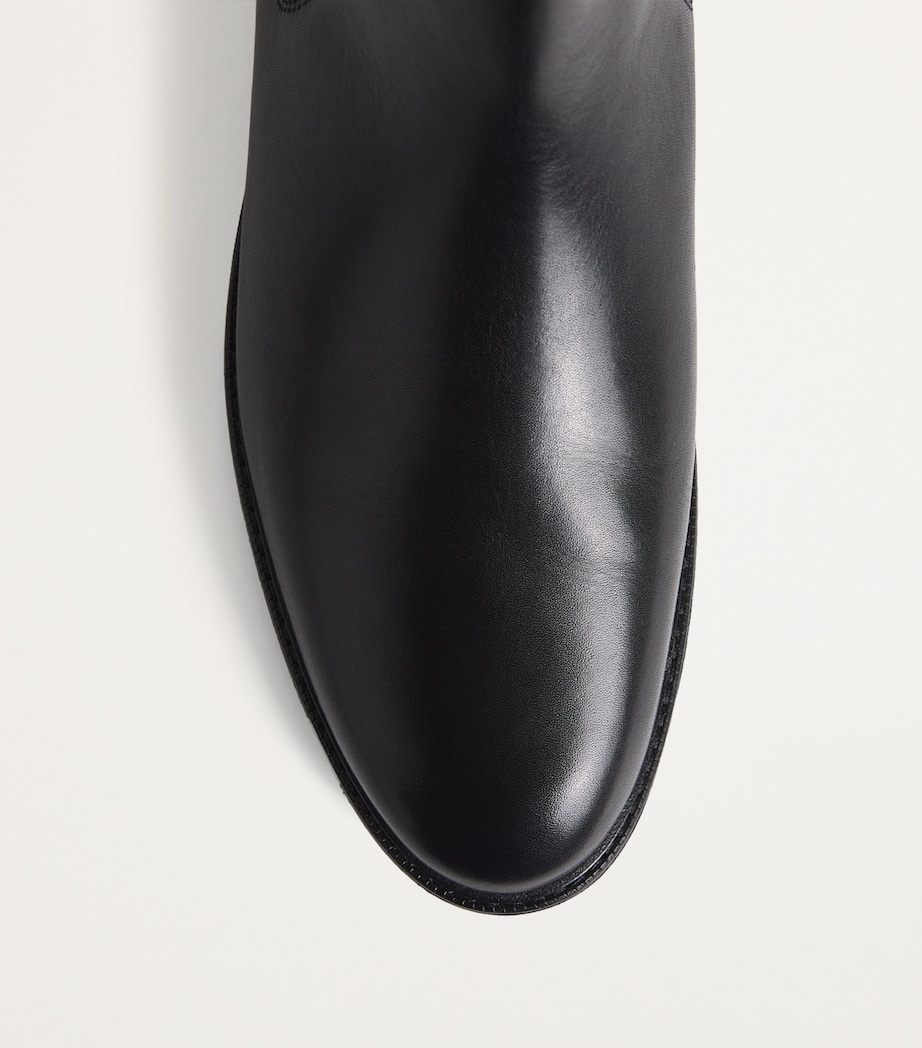 Polo Ralph Lauren Leather Asher Chelsea Boots Black Image 4