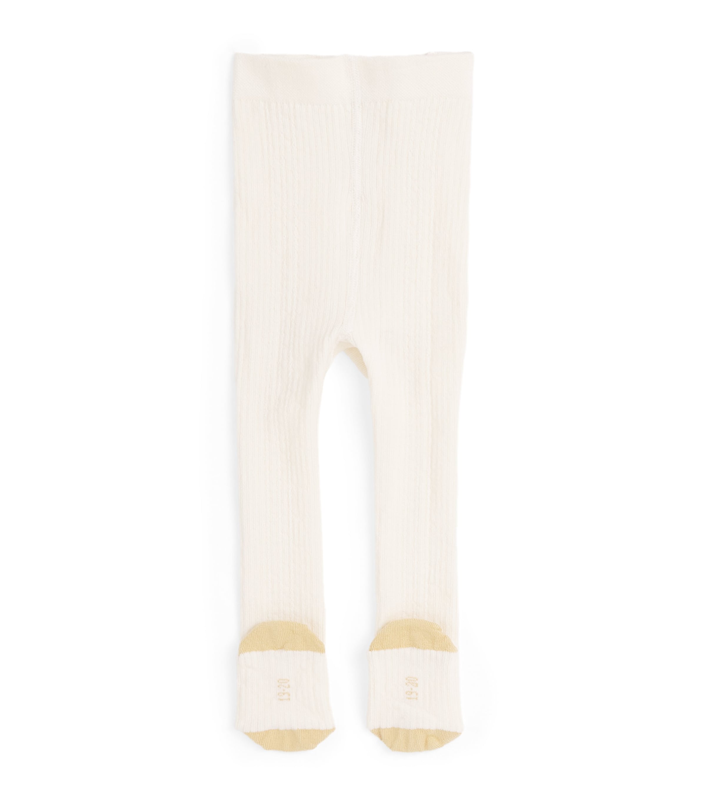 Louise Misha Cotton-Blend Ribbed Chukata Tights Cream Image 1