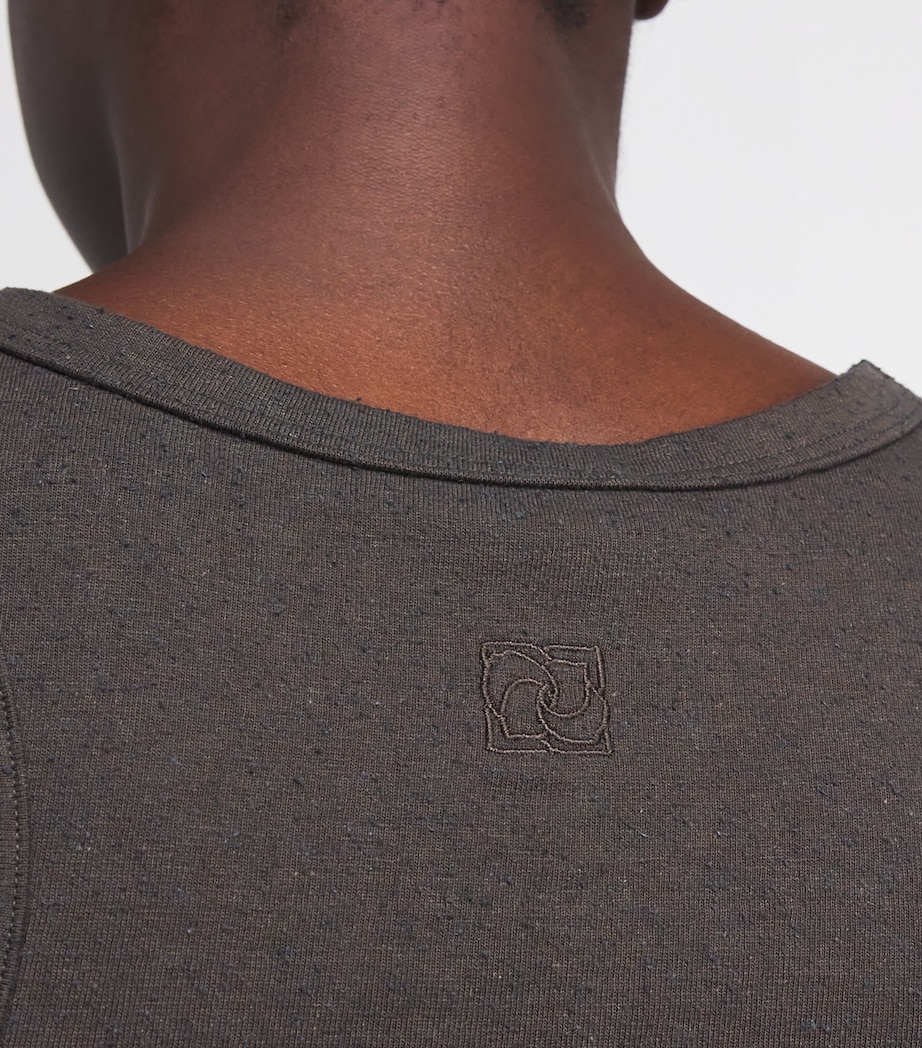 Cotton-Silk Knotted Tank Top GREY Image 6