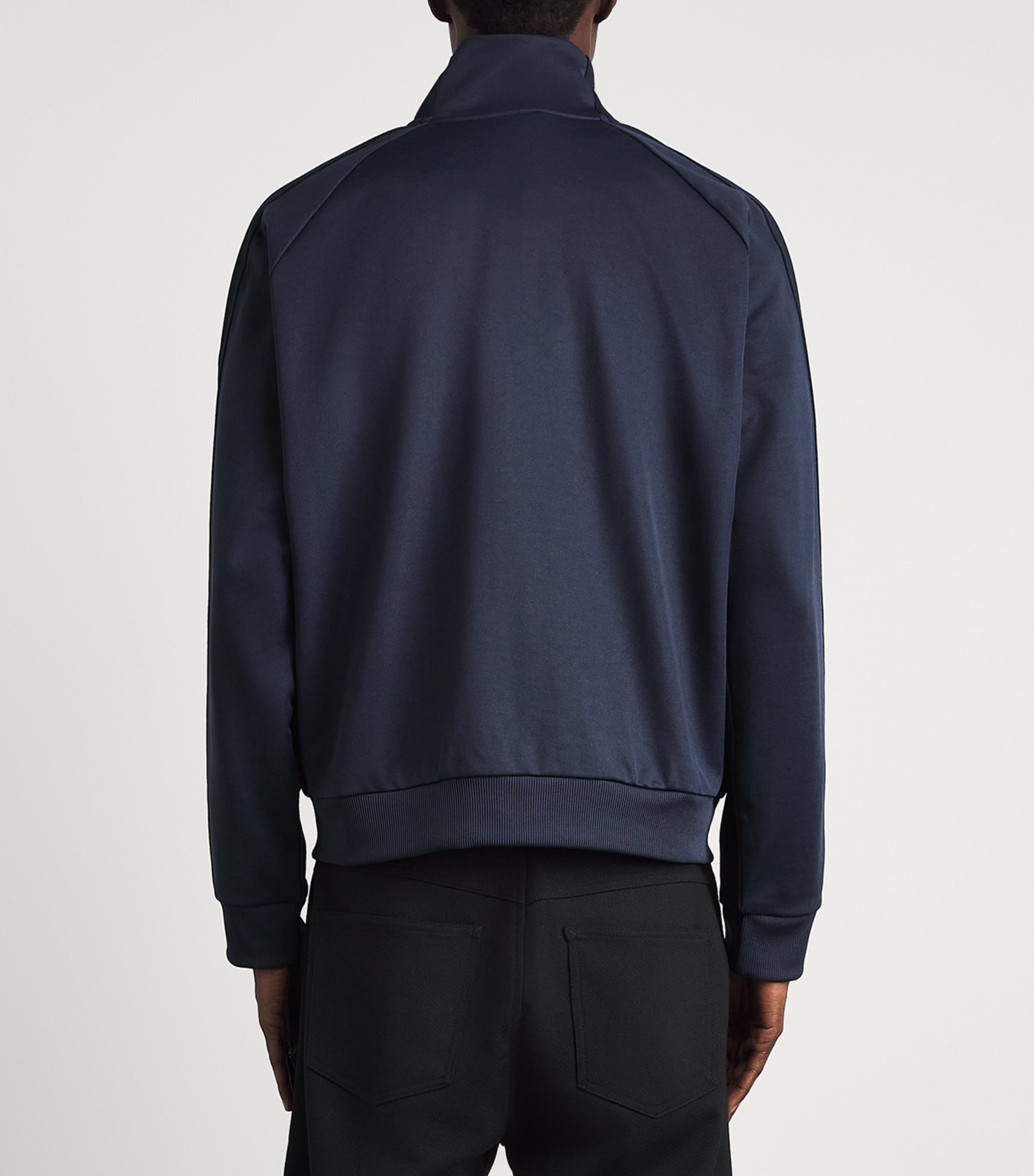 Fred Perry Mens Embroidered Taped Track Jacket Dark Airforce Image 5