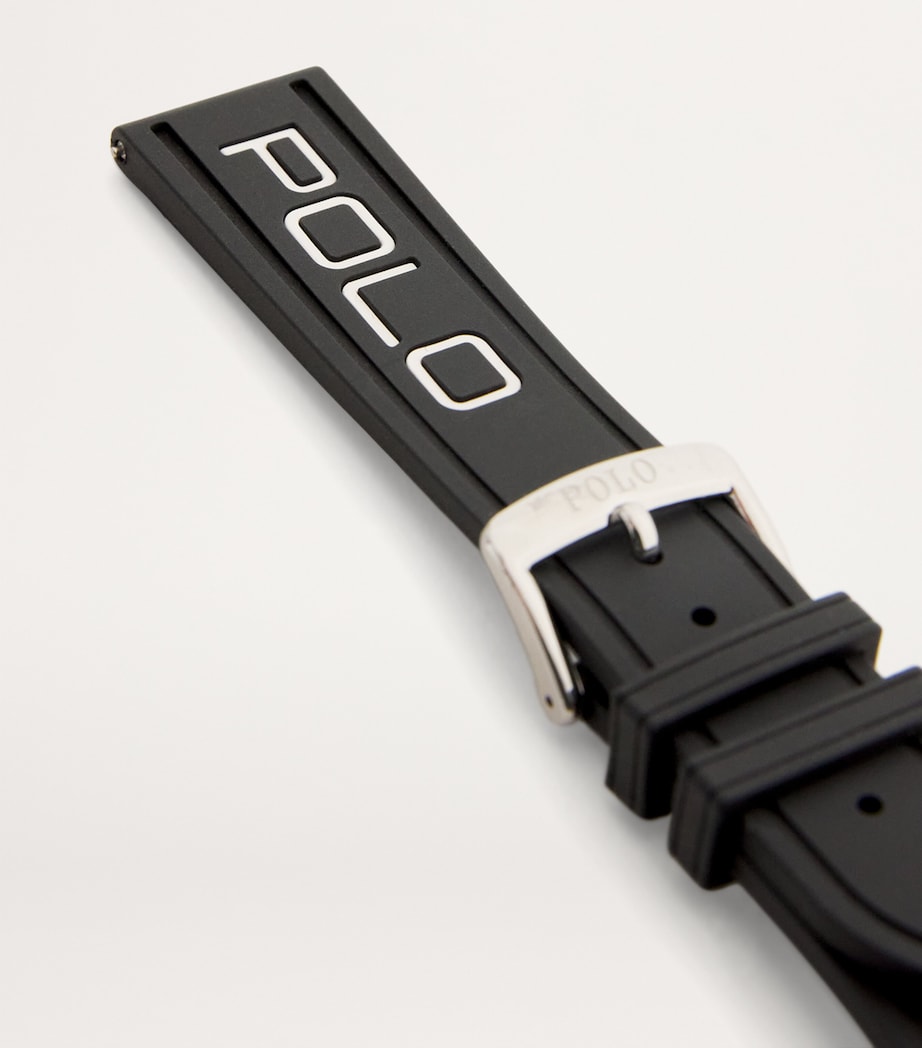 Polo Ralph Lauren Logo Watch Strap Blk/wht Image 2