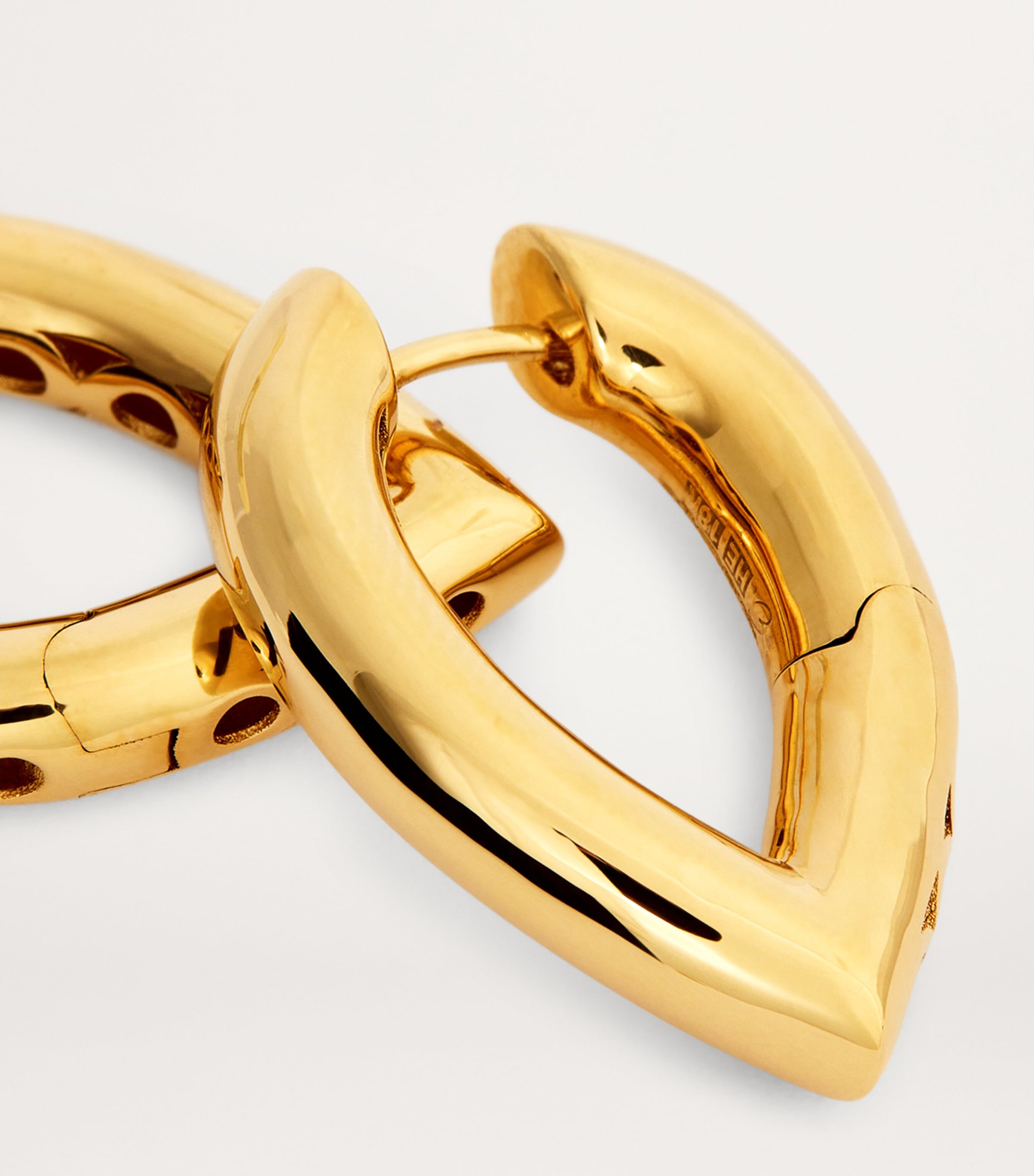 Medium Yellow Gold Drop Link Earrings YELLOW GOLD Image 6