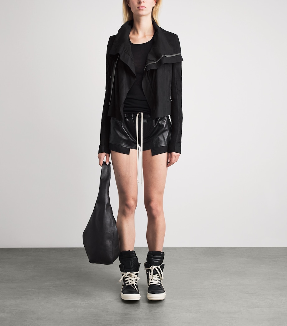 Rick Owens Womens Giacca Leather Jacket Black Image 2