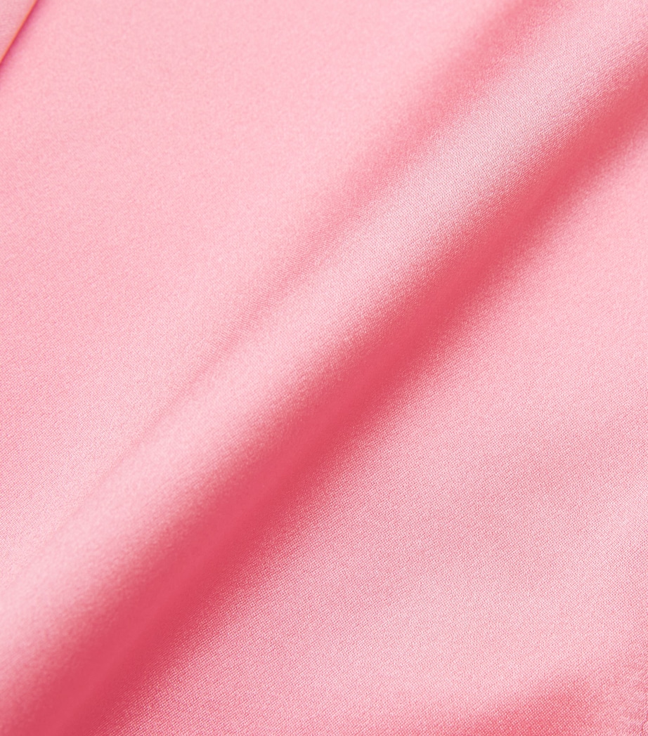 Marjolaine Womens Silk Robe Blush Image 6