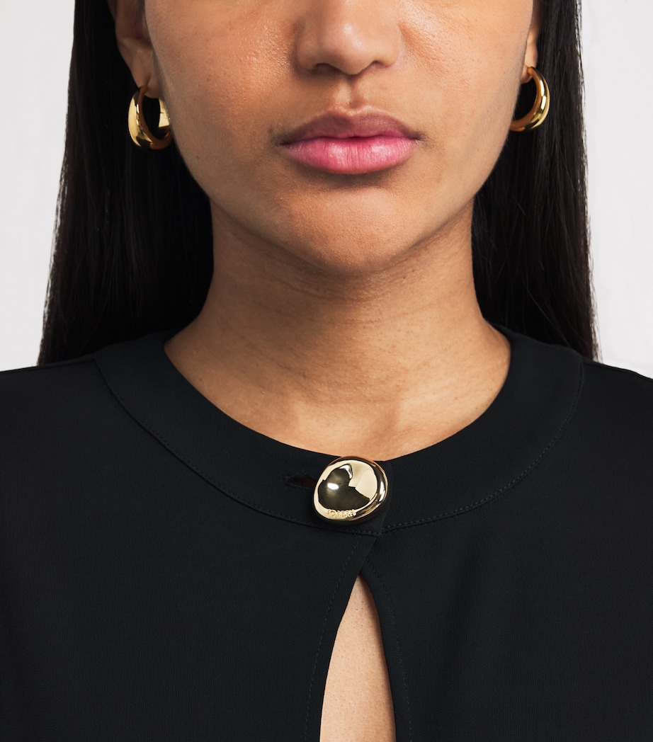 Joseph Womens Jersey Fabiola Blouse Black Image 3