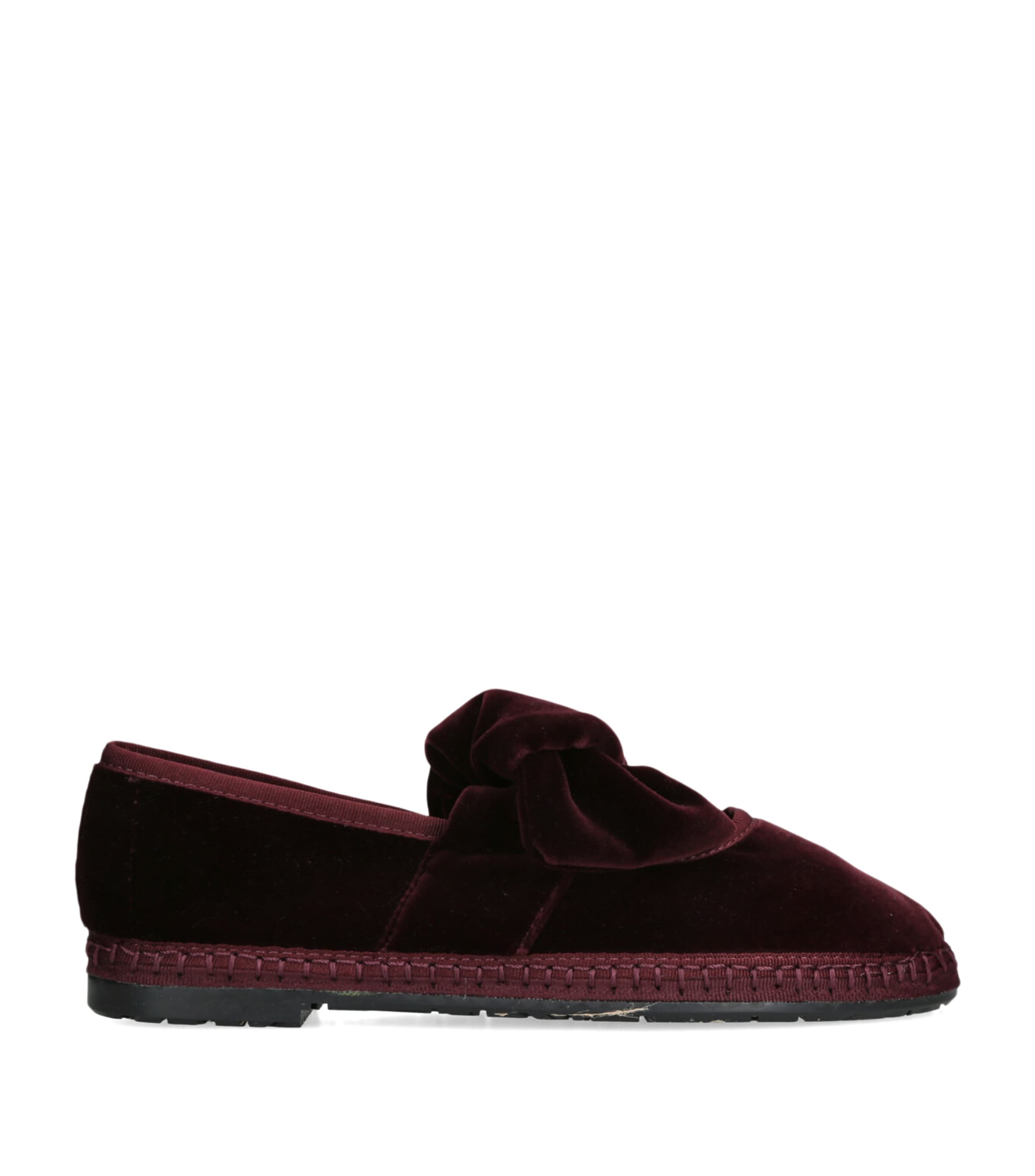 Flabelus Velvet Lyra Espadrilles In Burgundy