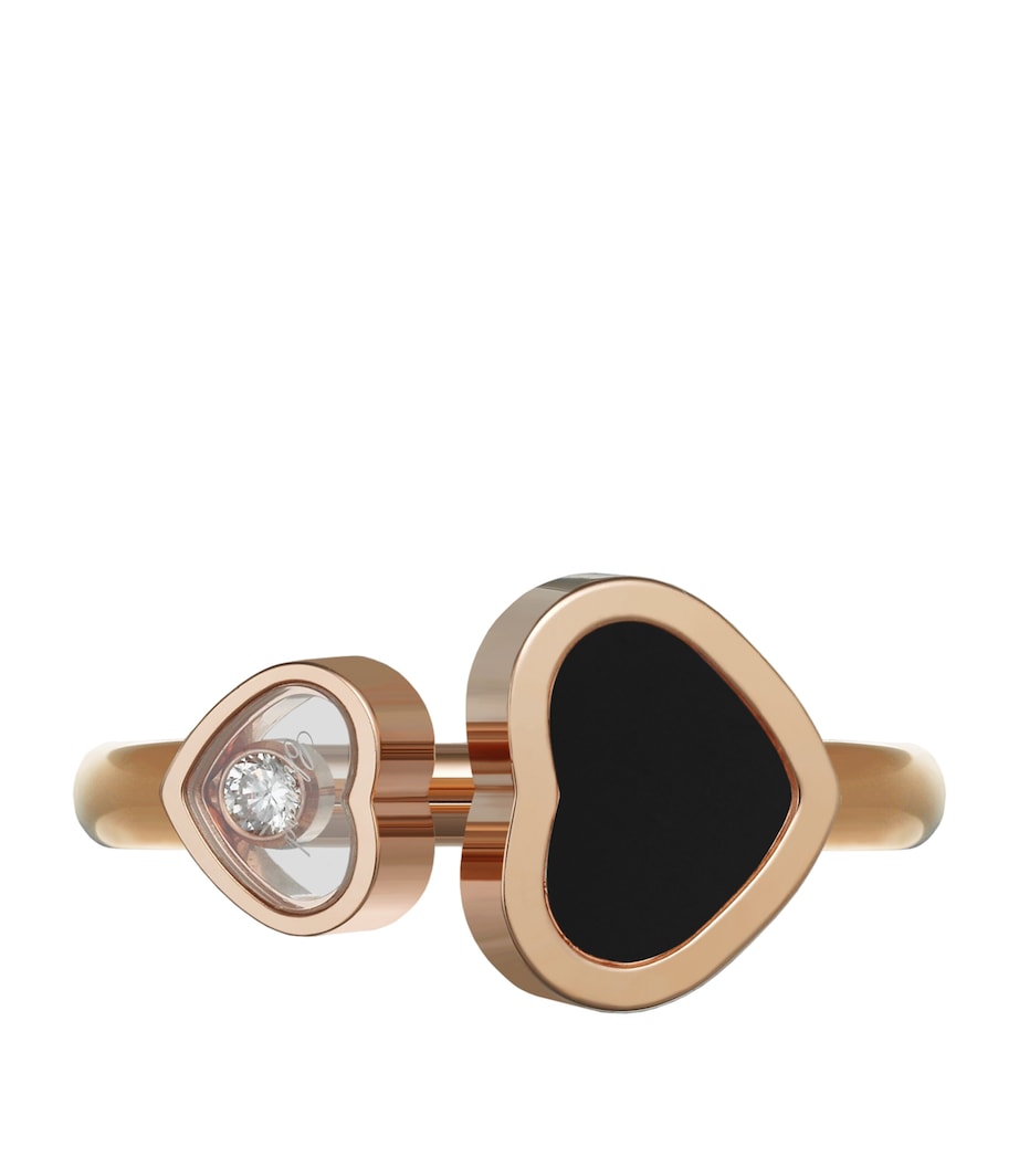 Rose Gold and Diamond Happy Hearts Ring Image 3