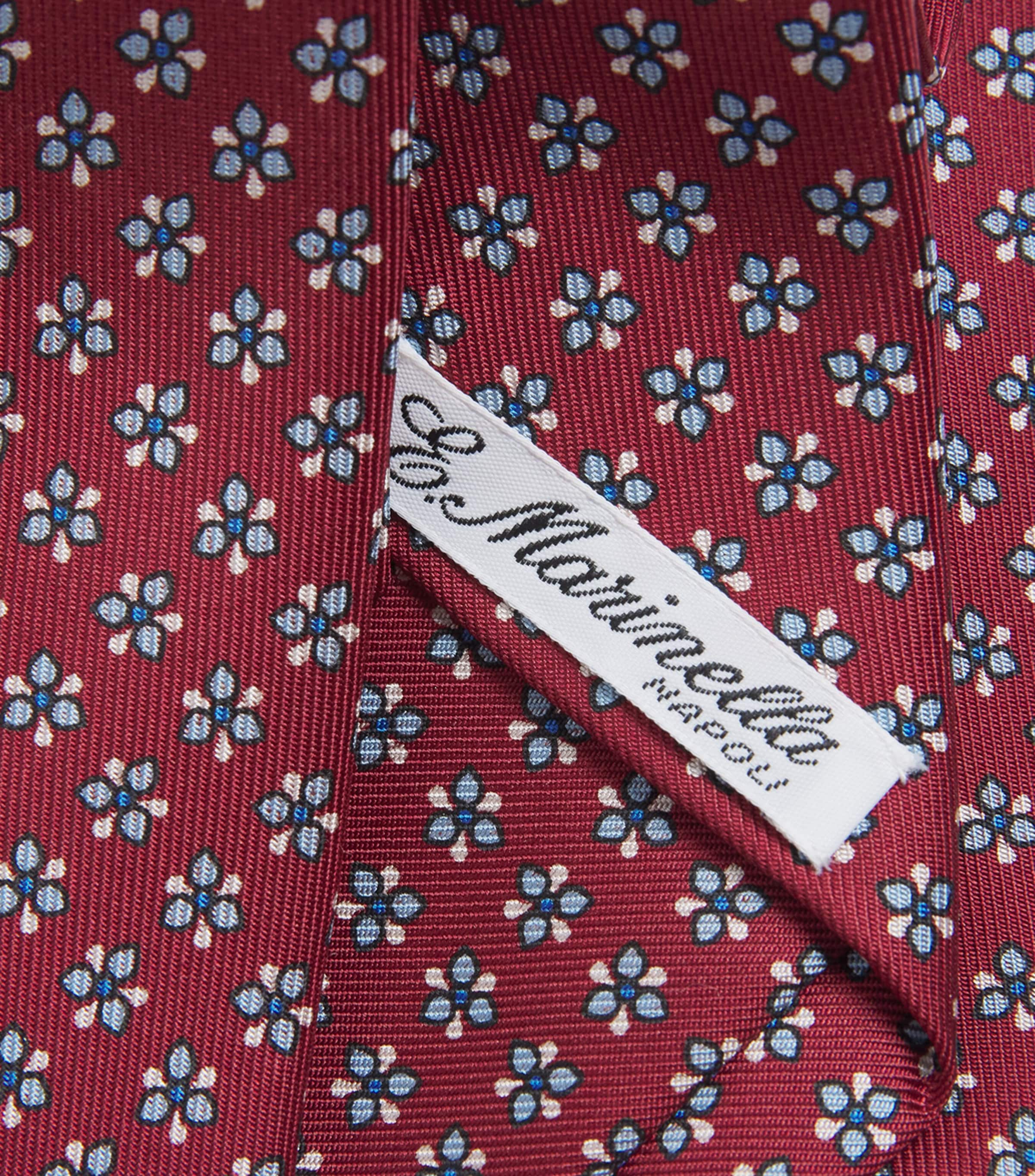 E. Marinella Silk Printed Tie Red Image 3