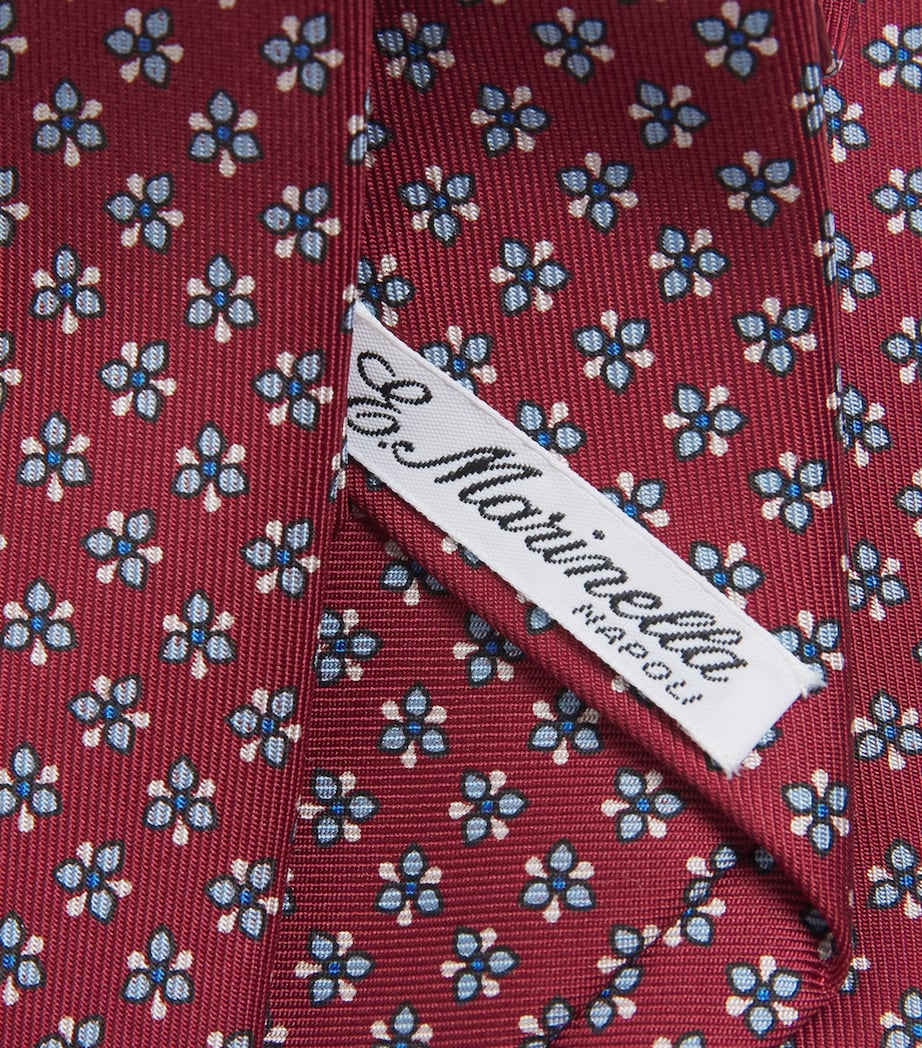 E. Marinella Silk Printed Tie Red Image 3