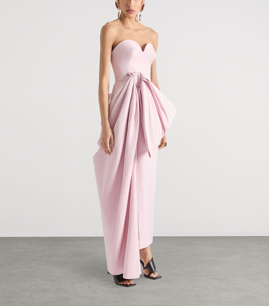 Cady Bow Maxi Dress LIGHT PINK Image 3