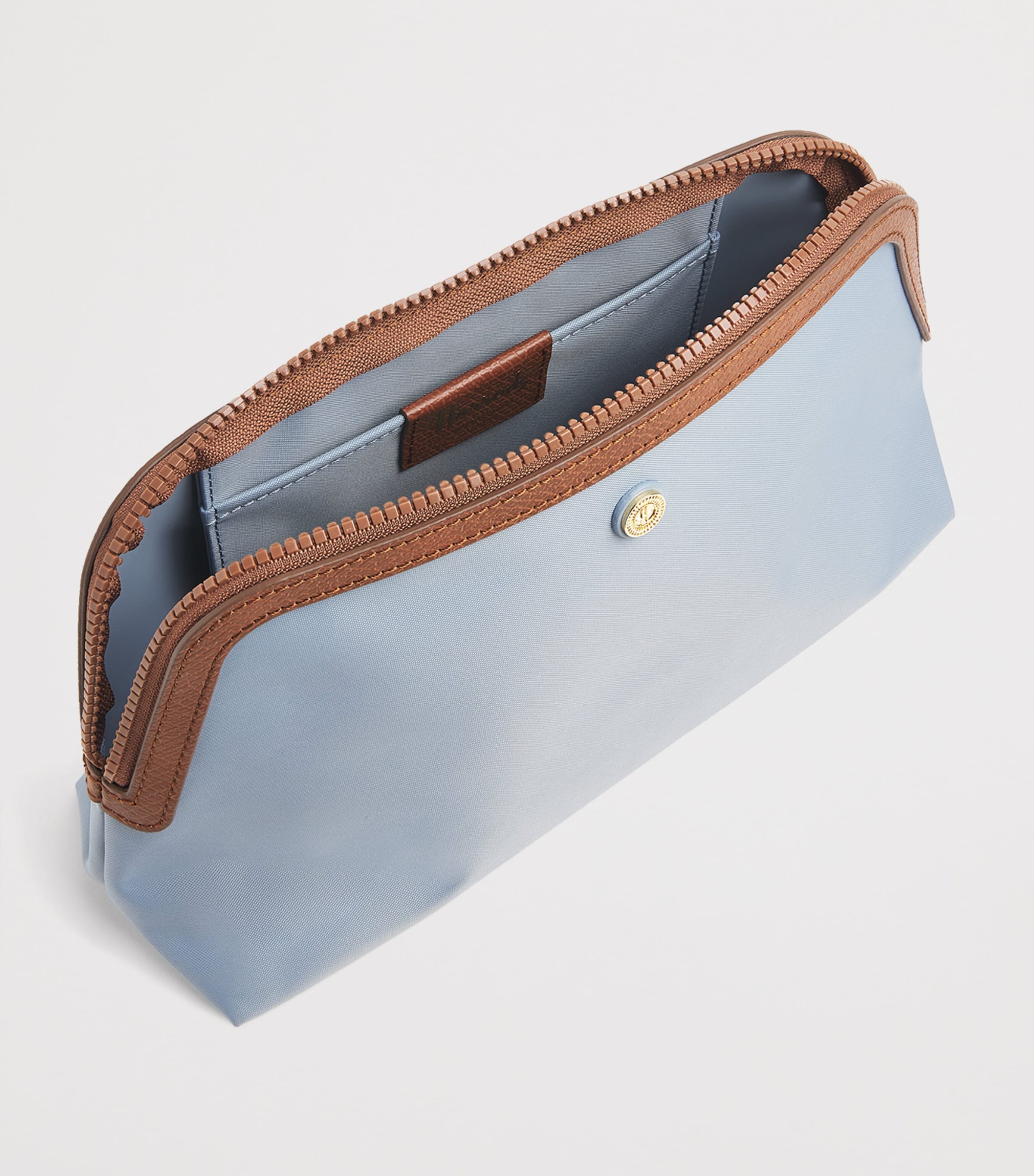 Harrods Large Nylon Wash Bag Green Image 2